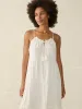 Silk Blend Sun Chaser Maxi Dress - Egret Dobby sold by Faherty