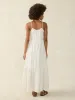 Silk Blend Sun Chaser Maxi Dress - Egret Dobby sold by Faherty