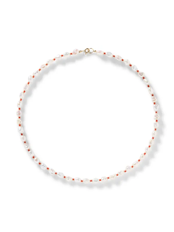 Swell Life Baroque Fresh Water Pearl Necklace - Pearl sold by Faherty