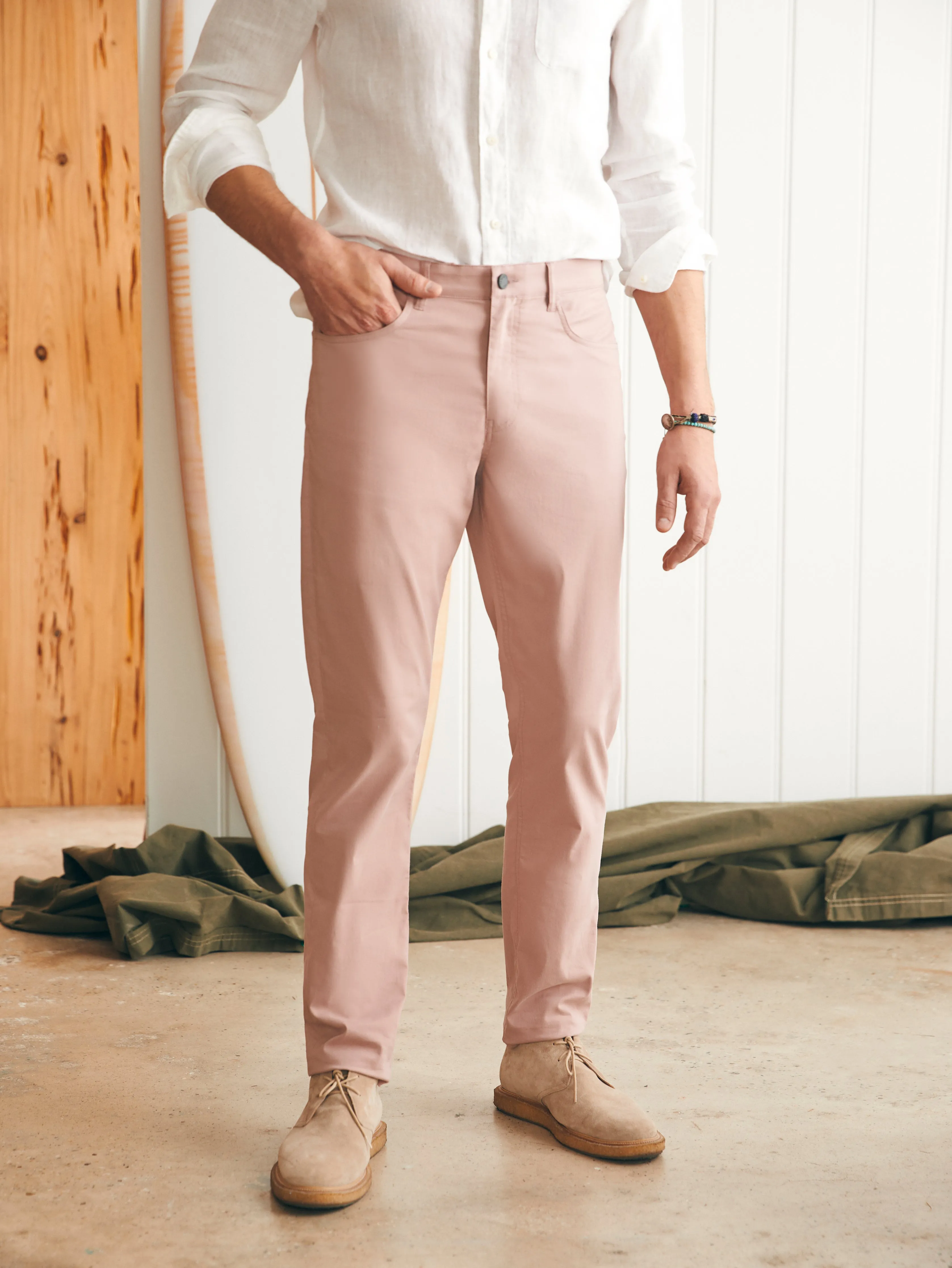 Movement™ 5-Pocket Pant (32" Inseam) - Spring Quartz sold by Faherty