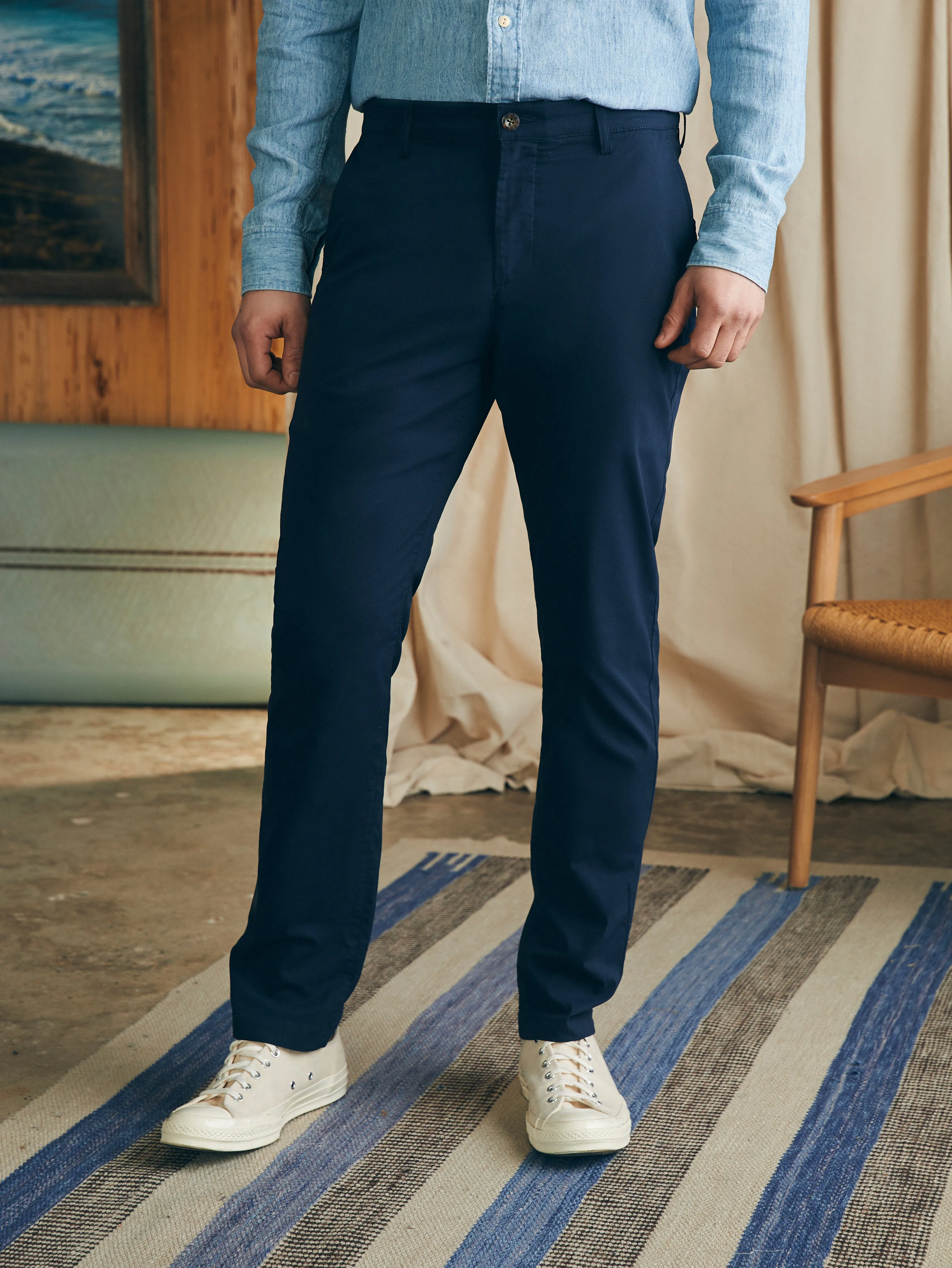 Movement™ Chino Pant (34" Inseam) - Navy sold by Faherty