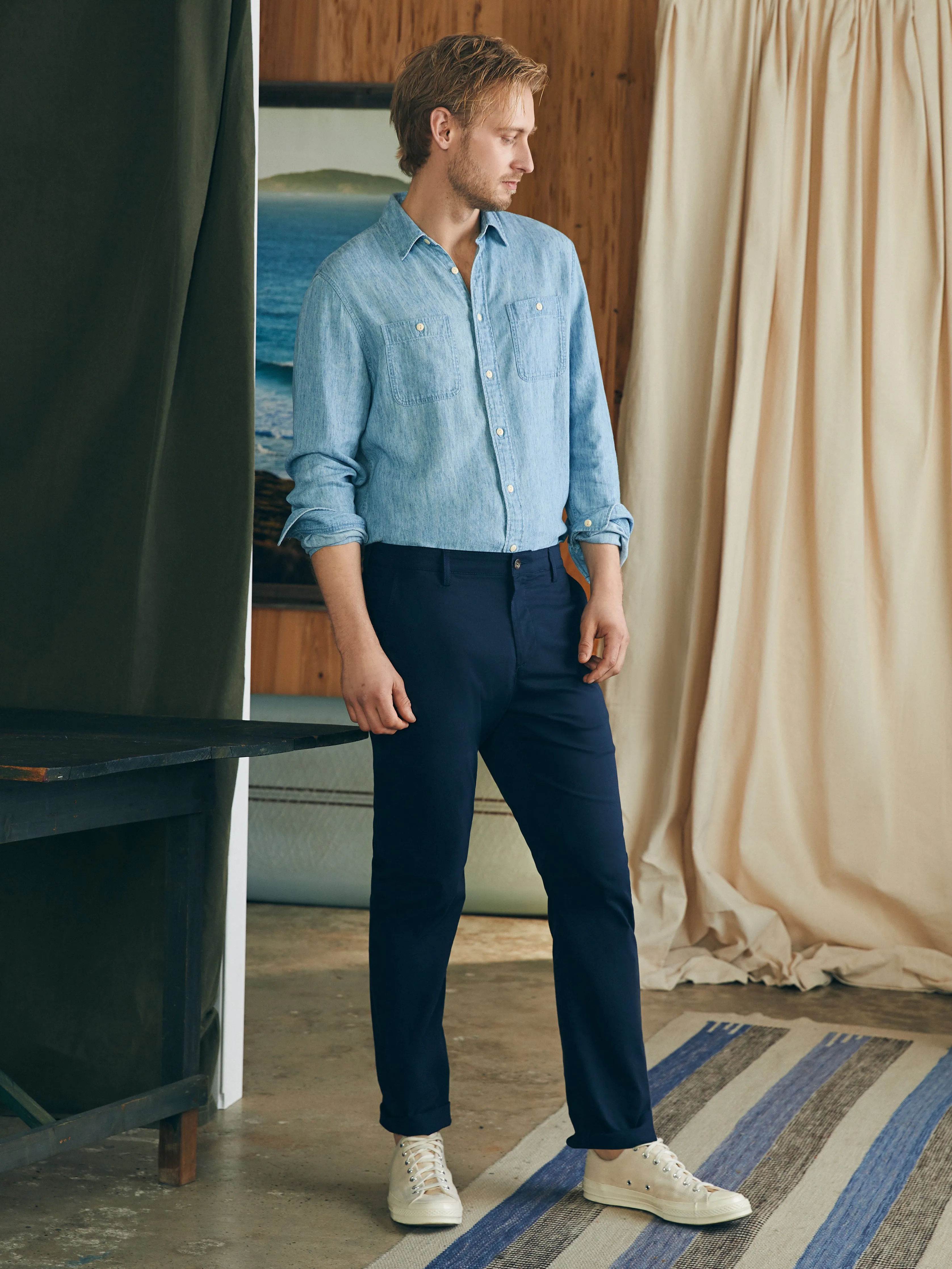 Movement™ Chino Pant (34" Inseam) - Navy sold by Faherty product image thumbnail 3