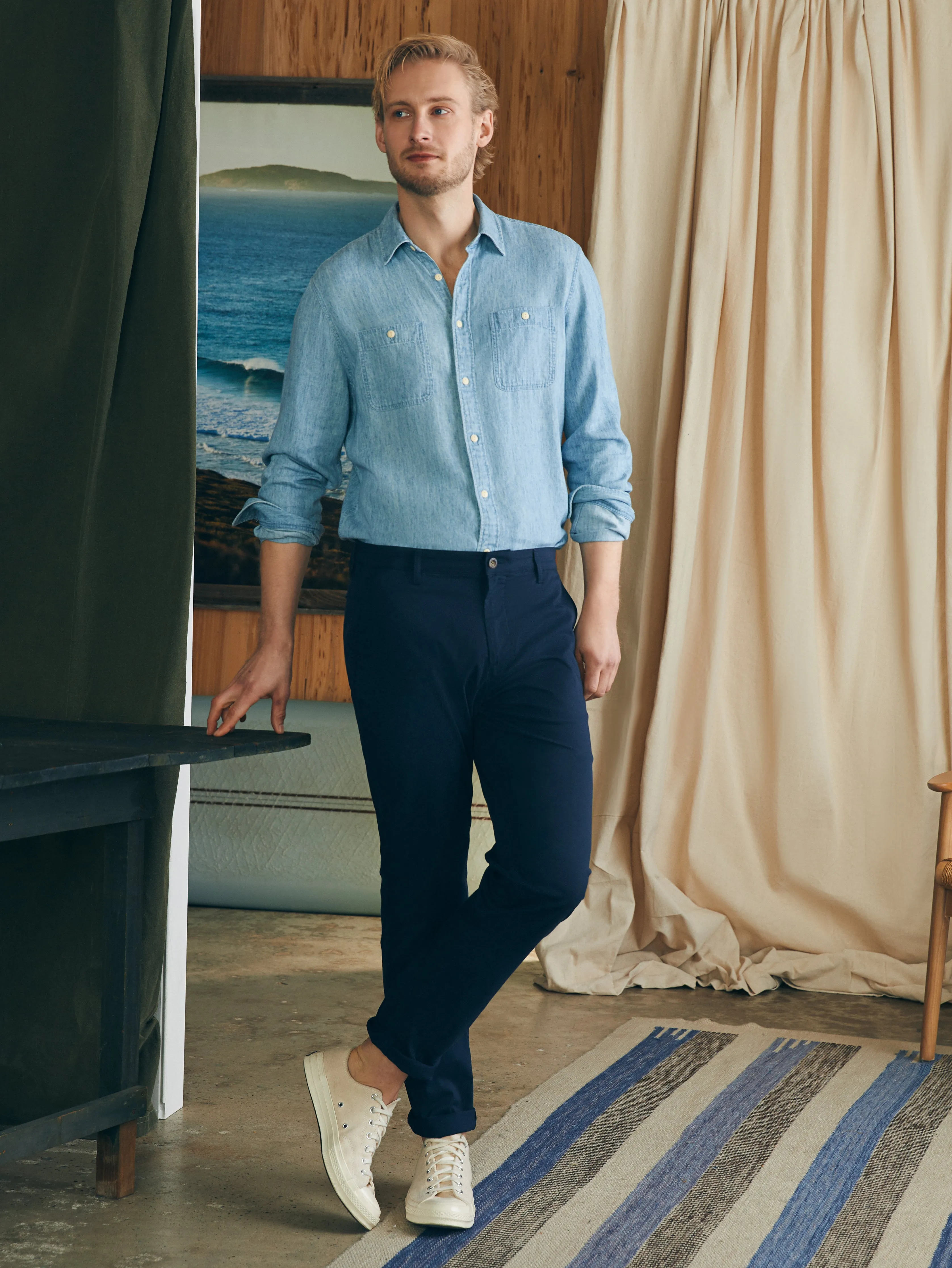 Movement™ Chino Pant (34" Inseam) - Navy sold by Faherty product image thumbnail 2