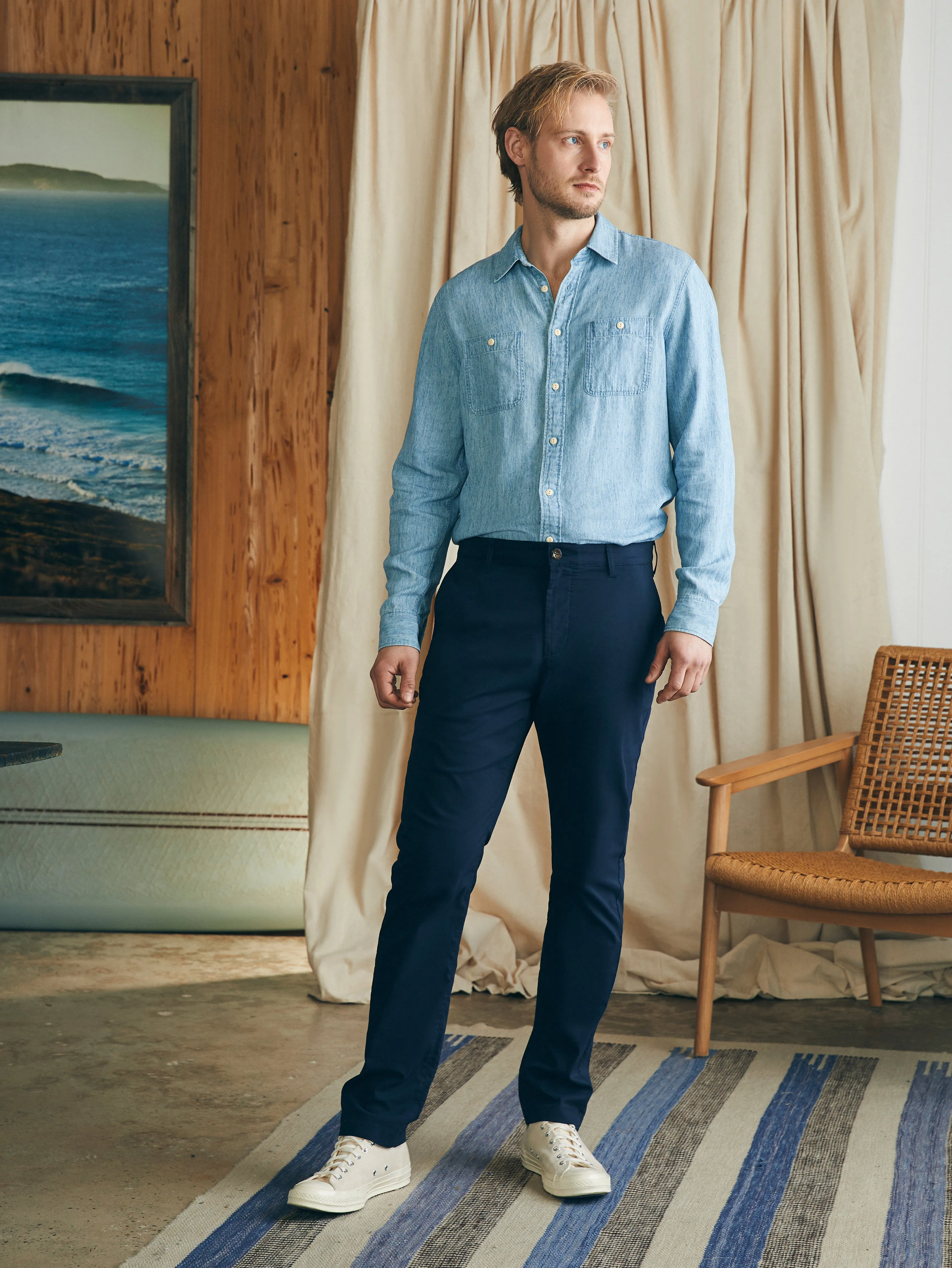 Movement™ Chino Pant (34" Inseam) - Navy sold by Faherty product image thumbnail 4