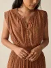 Woodstock Midi Dress - Chestnut Blossom sold by Faherty