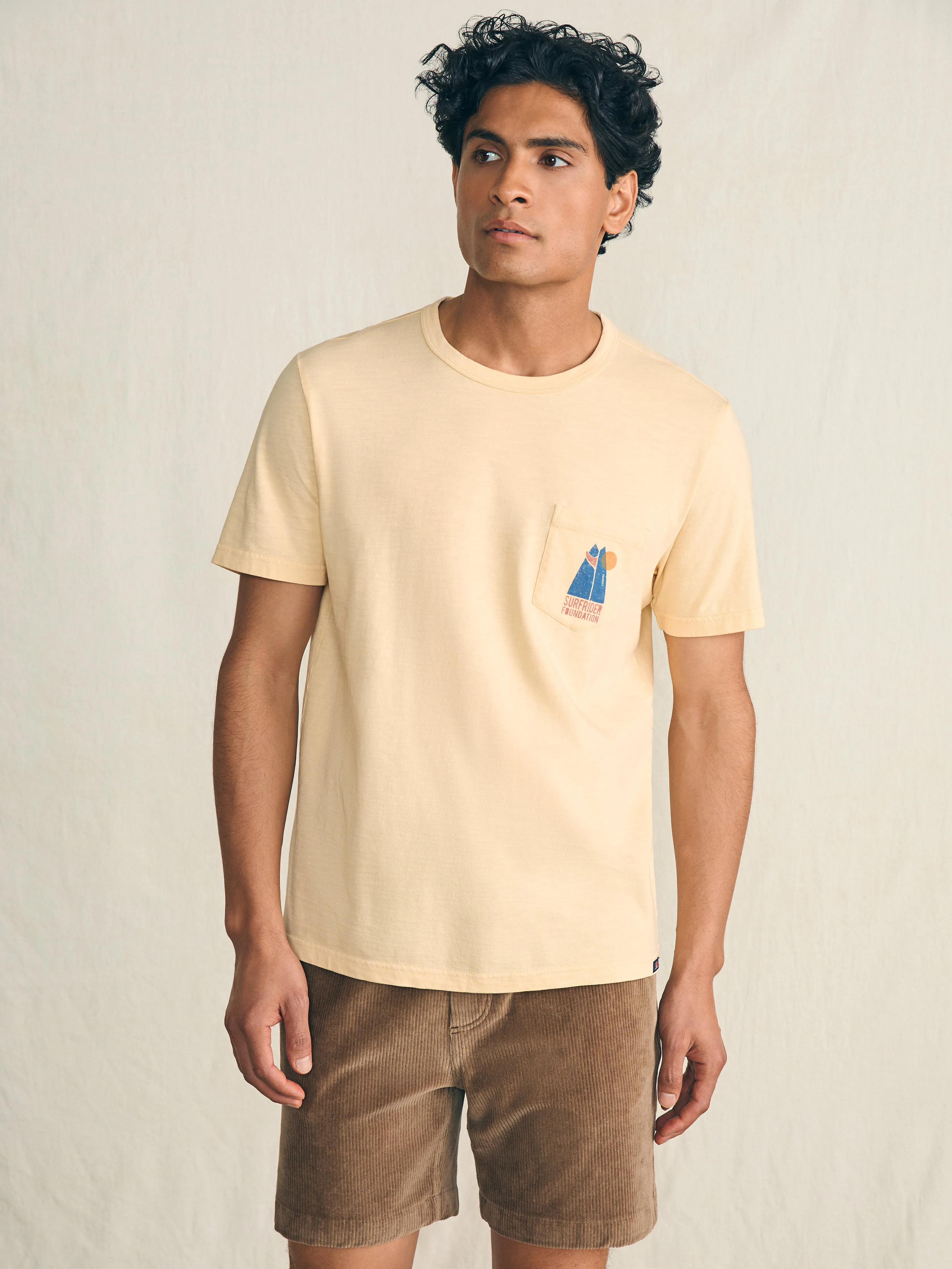Short-Sleeve Surfrider Sunwashed Pocket Tee - Sunny Days sold by Faherty