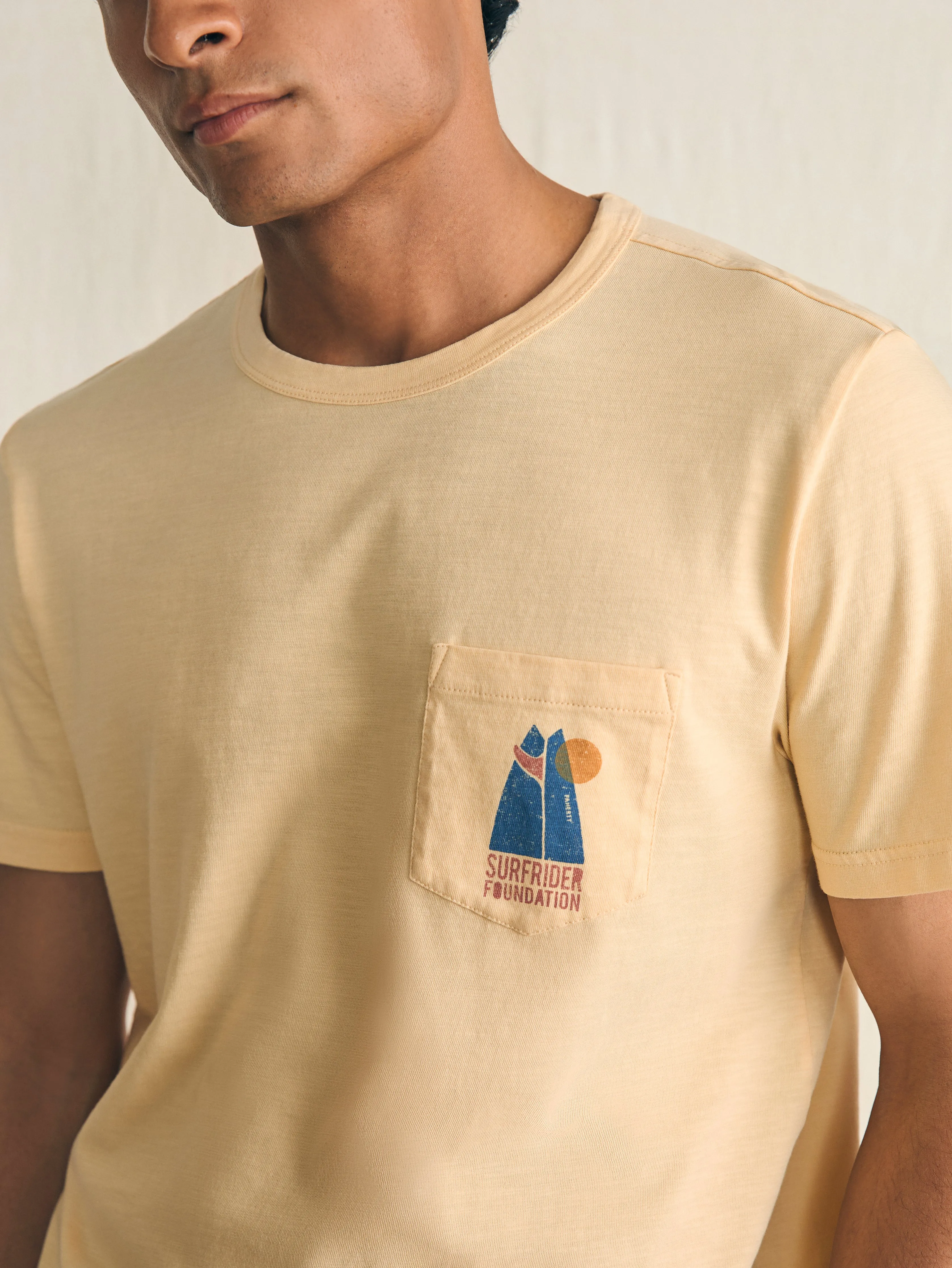 Short-Sleeve Surfrider Sunwashed Pocket Tee - Sunny Days sold by Faherty product image thumbnail 3