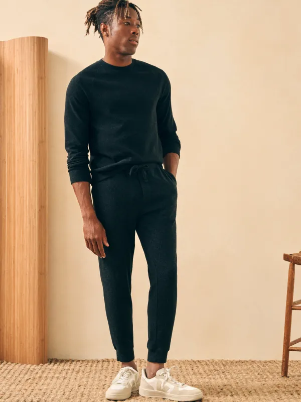 Legend™ Sweatpant - Heathered Black Twill sold by Faherty