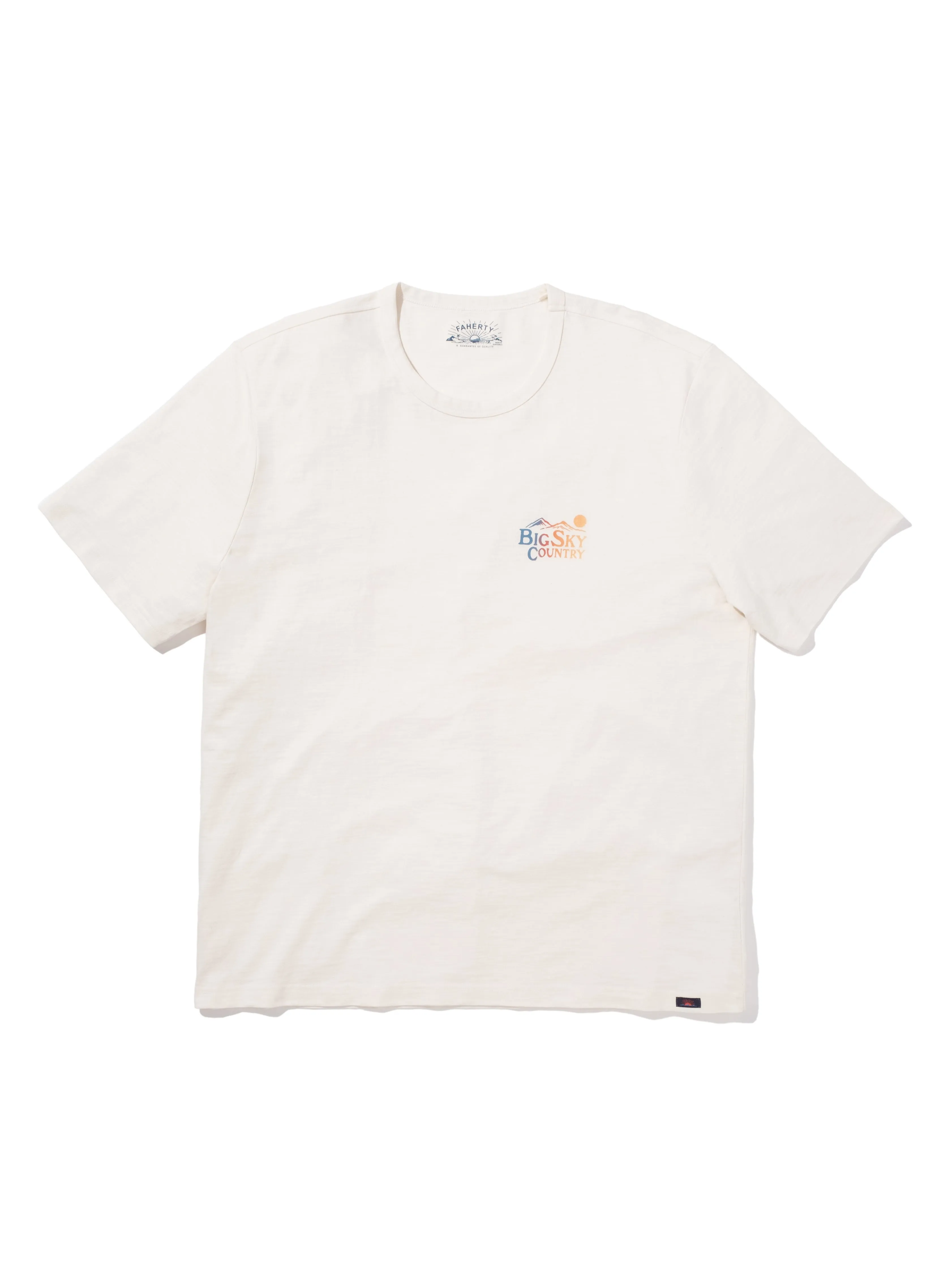 Big Sky Short-Sleeve Crew T-Shirt - White sold by Faherty
