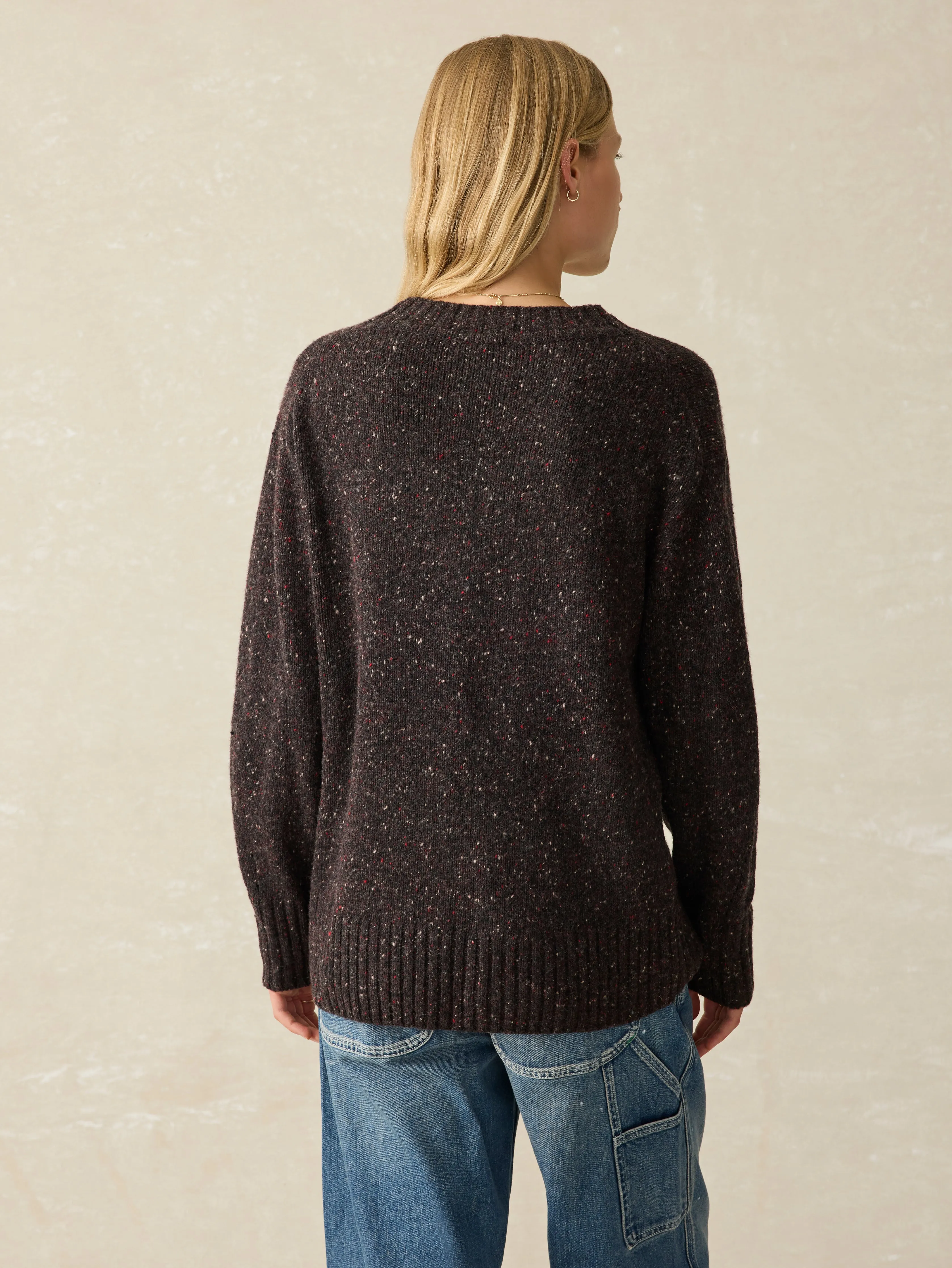 Driftwood Donegal Sweater - Blackberry sold by Faherty product image thumbnail 5