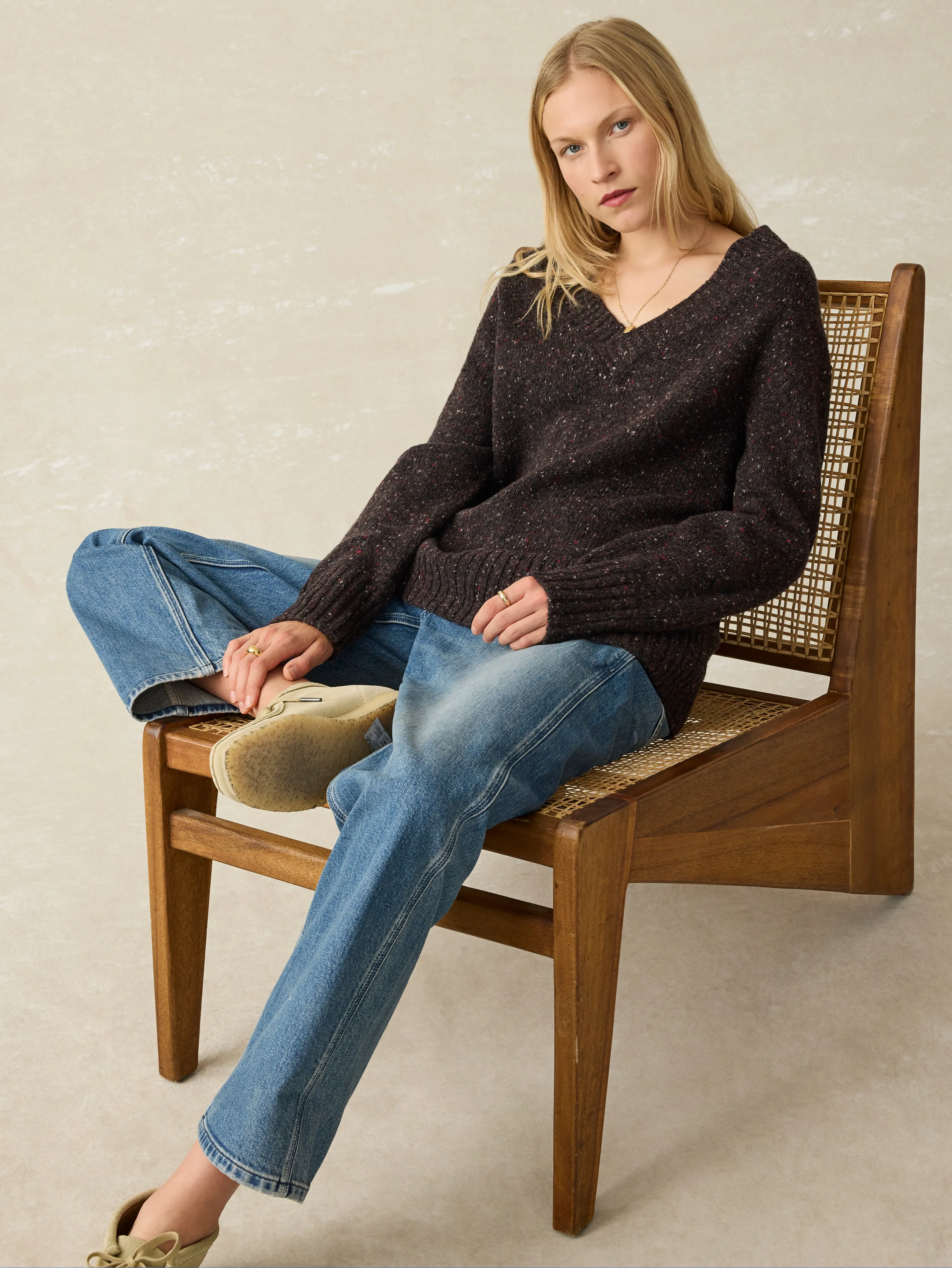 Driftwood Donegal Sweater - Blackberry sold by Faherty product image thumbnail 3