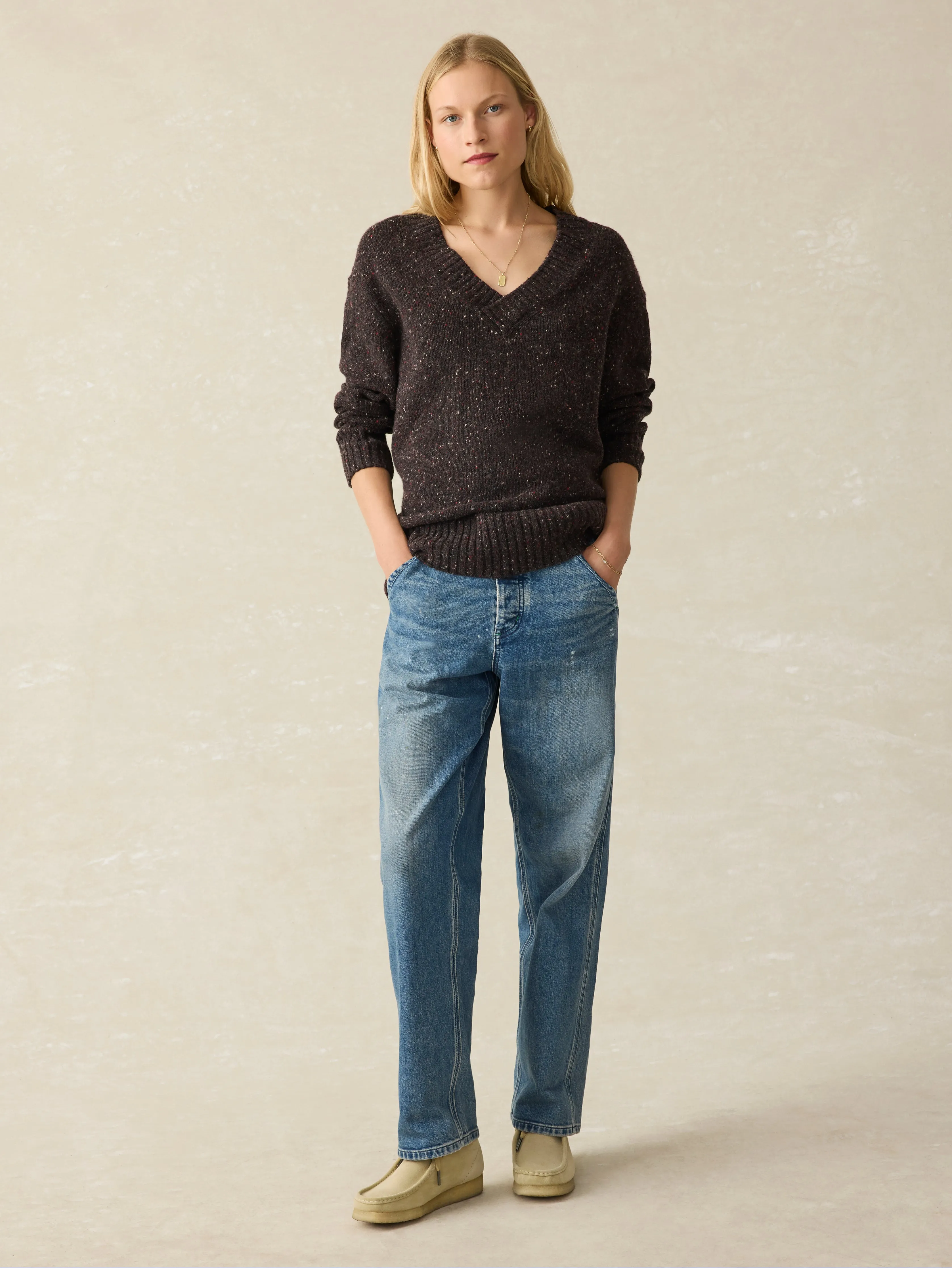 Driftwood Donegal Sweater - Blackberry sold by Faherty product image thumbnail 4