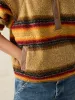 Fireside Fleece Popover - Bonfire Stripe sold by Faherty