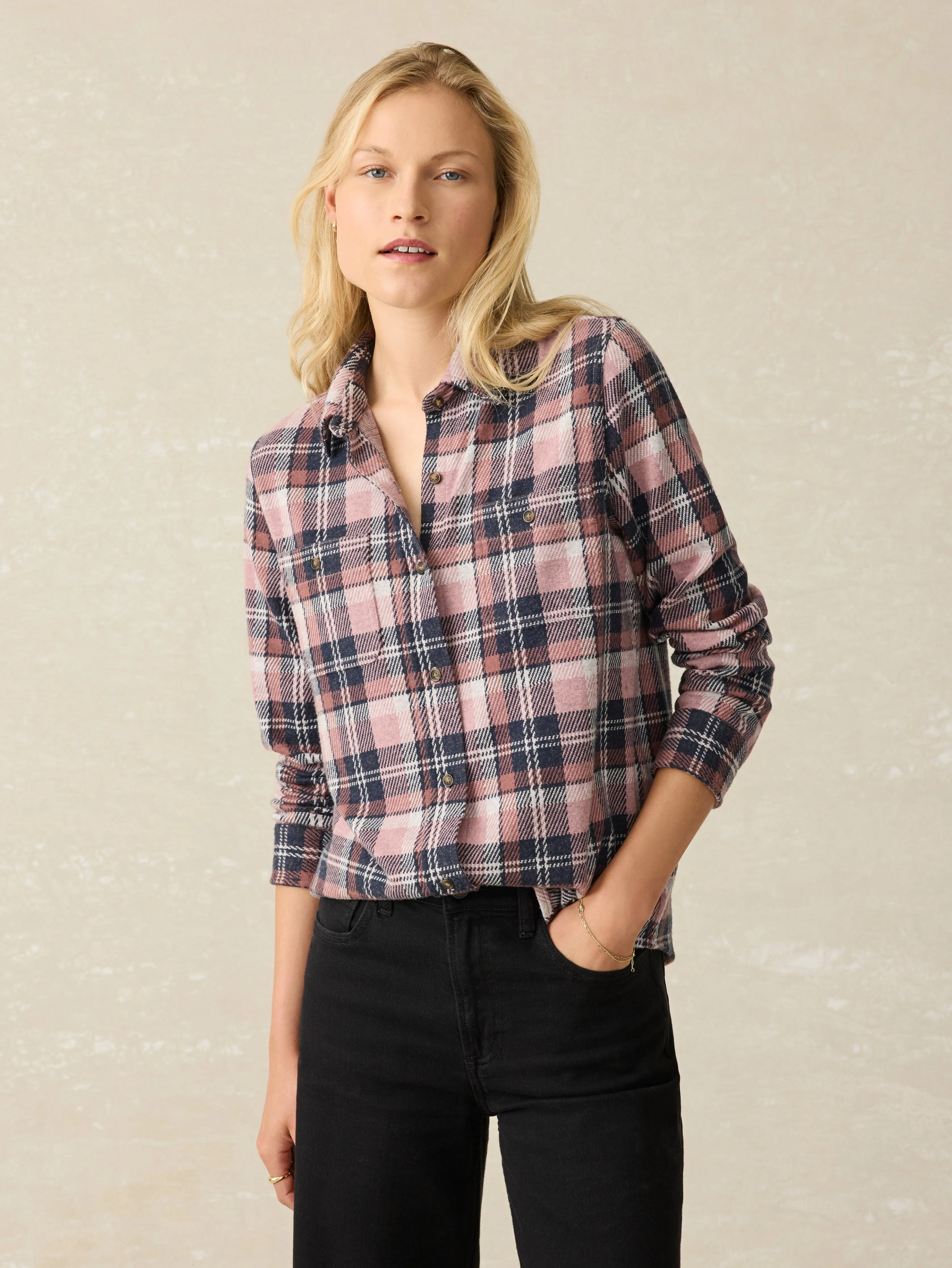 Legend™ Sweater Shirt - Mulberry Blues sold by Faherty product image thumbnail 2