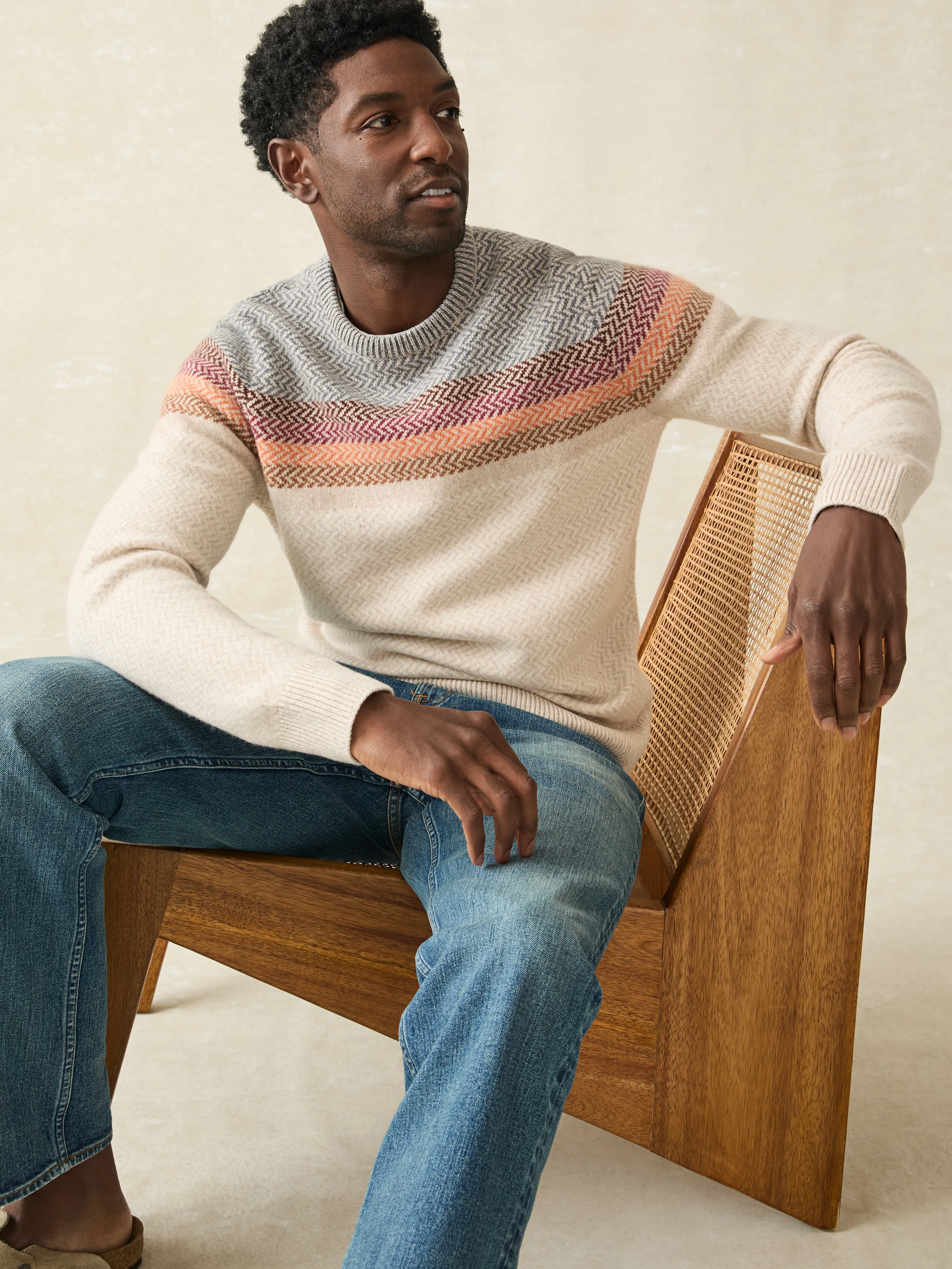 Donegal Ombre Crew - Desert Sunset Ombre sold by Faherty product image thumbnail 3