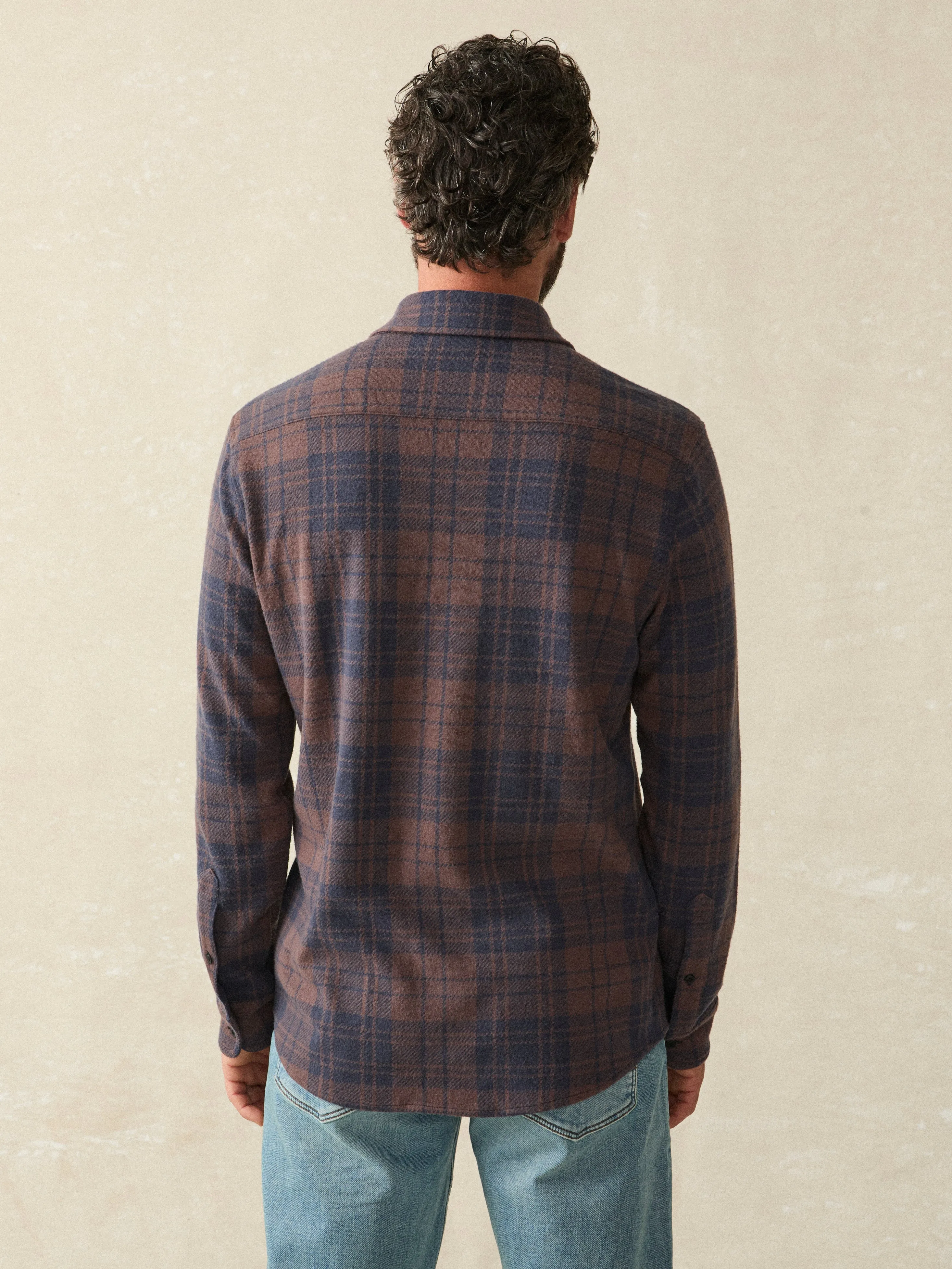 Legend™ Sweater Shirt (Tall) - Blue Mountain Plaid sold by Faherty product image thumbnail 5