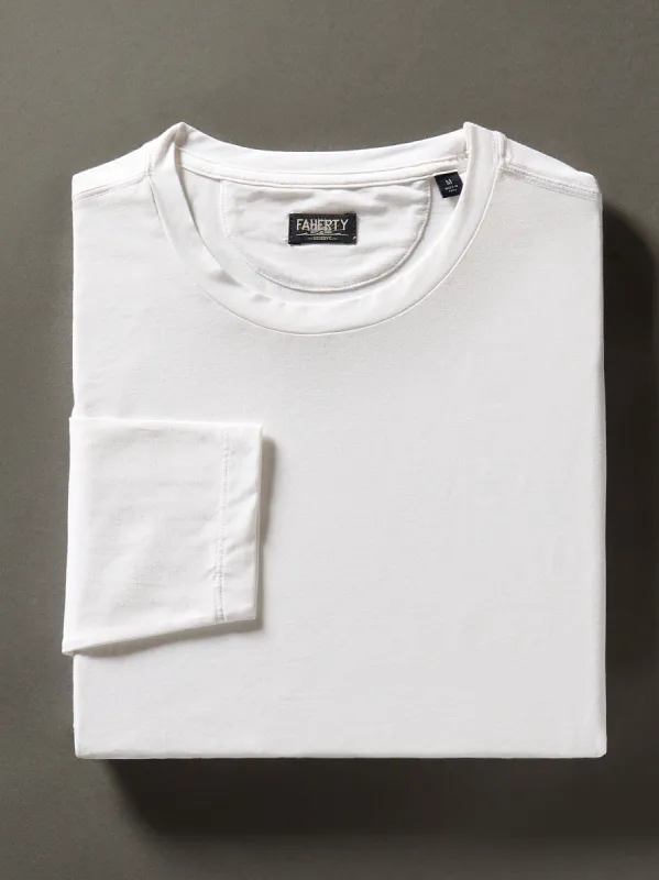 Movement™ Long-Sleeve T-Shirt - Pure White sold by Faherty