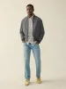 Reversible Surplus Bomber - Washed Charcoal Deep Sage sold by Faherty
