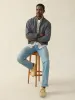 Reversible Surplus Bomber - Washed Charcoal Deep Sage sold by Faherty