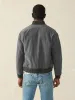 Reversible Surplus Bomber - Washed Charcoal Deep Sage sold by Faherty