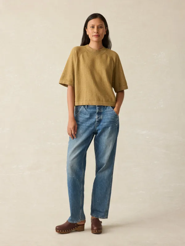 Jackson Sweater Tee - Antique Bronze Heather sold by Faherty