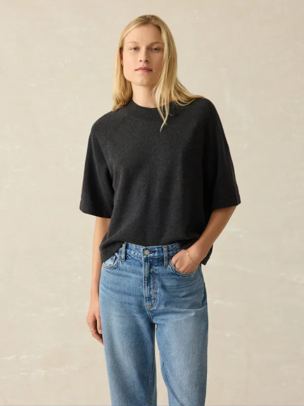 Jackson Sweater Tee - Ash Heather made by Faherty
