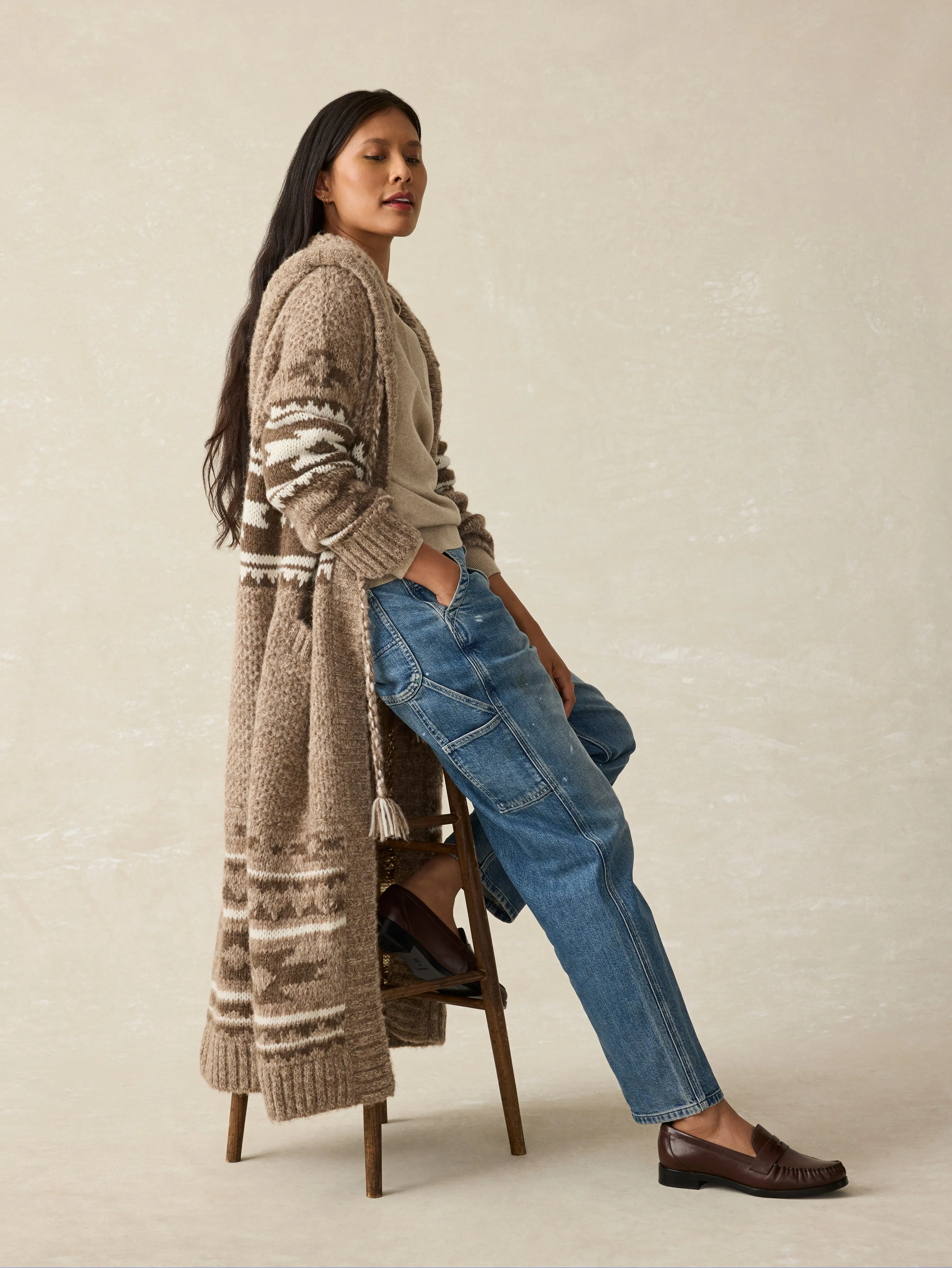 Steven Paul Judd Chahta Hooded Duster - Mocha Chahta sold by Faherty product image thumbnail 3