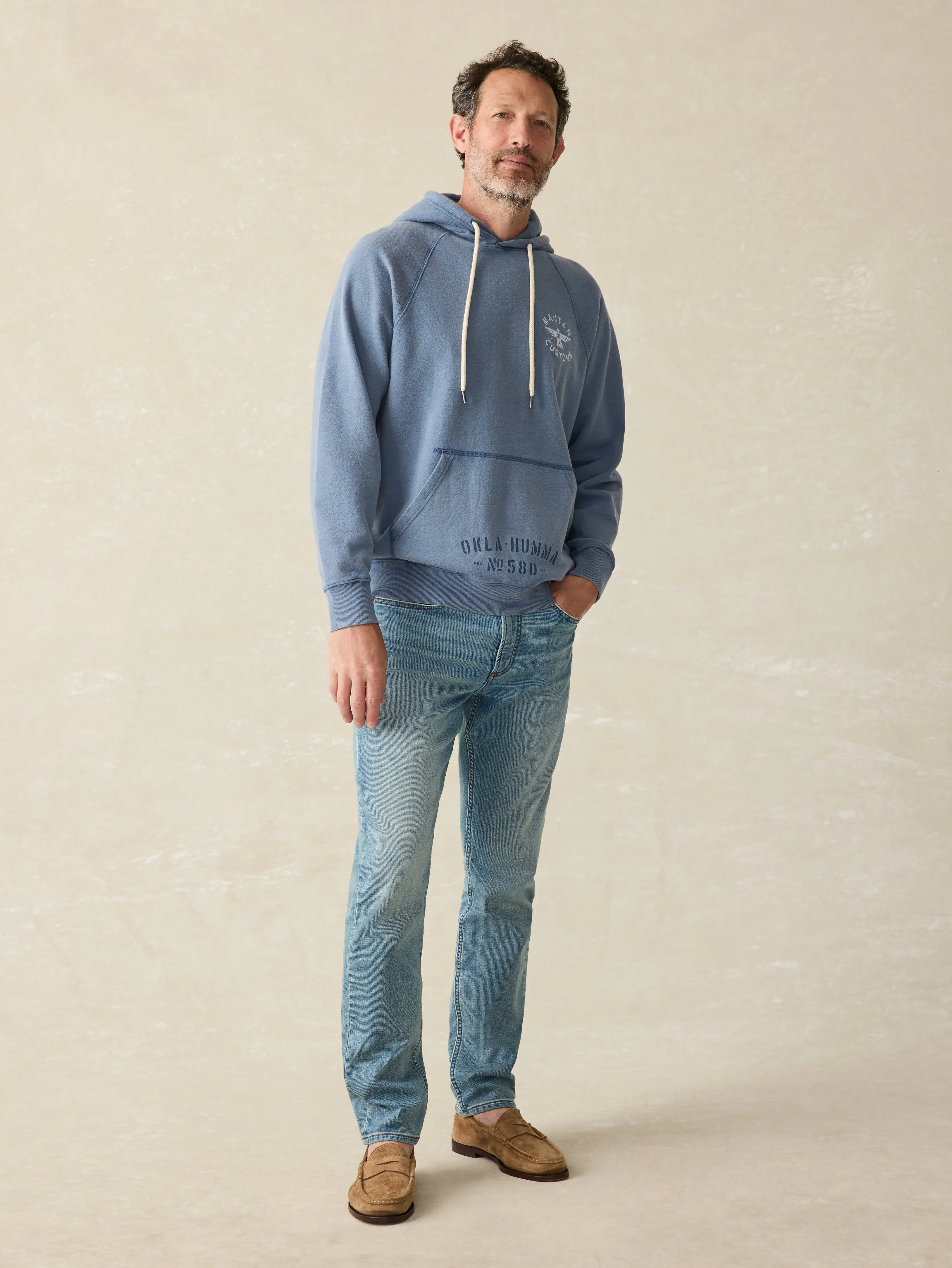 Steven Paul Judd Fleece Hoodie - Mautan Blue sold by Faherty product image thumbnail 4