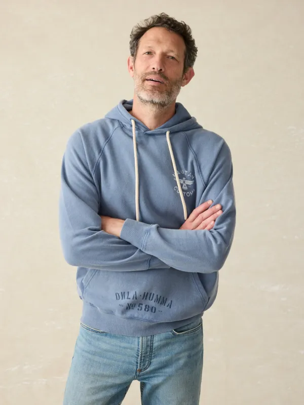 Steven Paul Judd Fleece Hoodie - Mautan Blue sold by Faherty