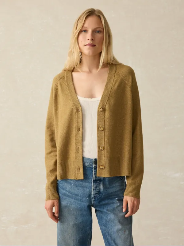 Jackson Cardigan - Antique Bronze Heather sold by Faherty