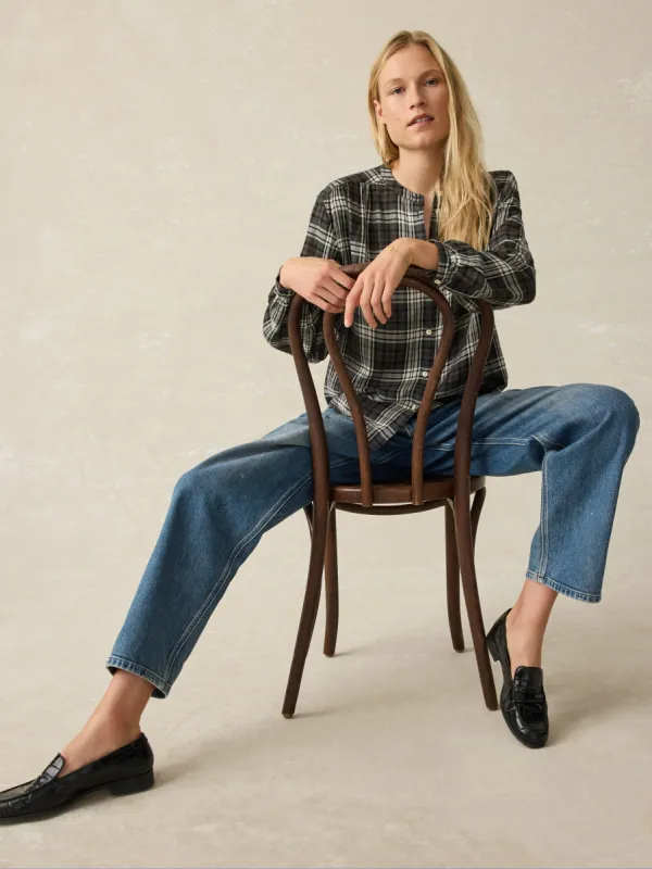 Drift Blouse - Timberwood Plaid sold by Faherty