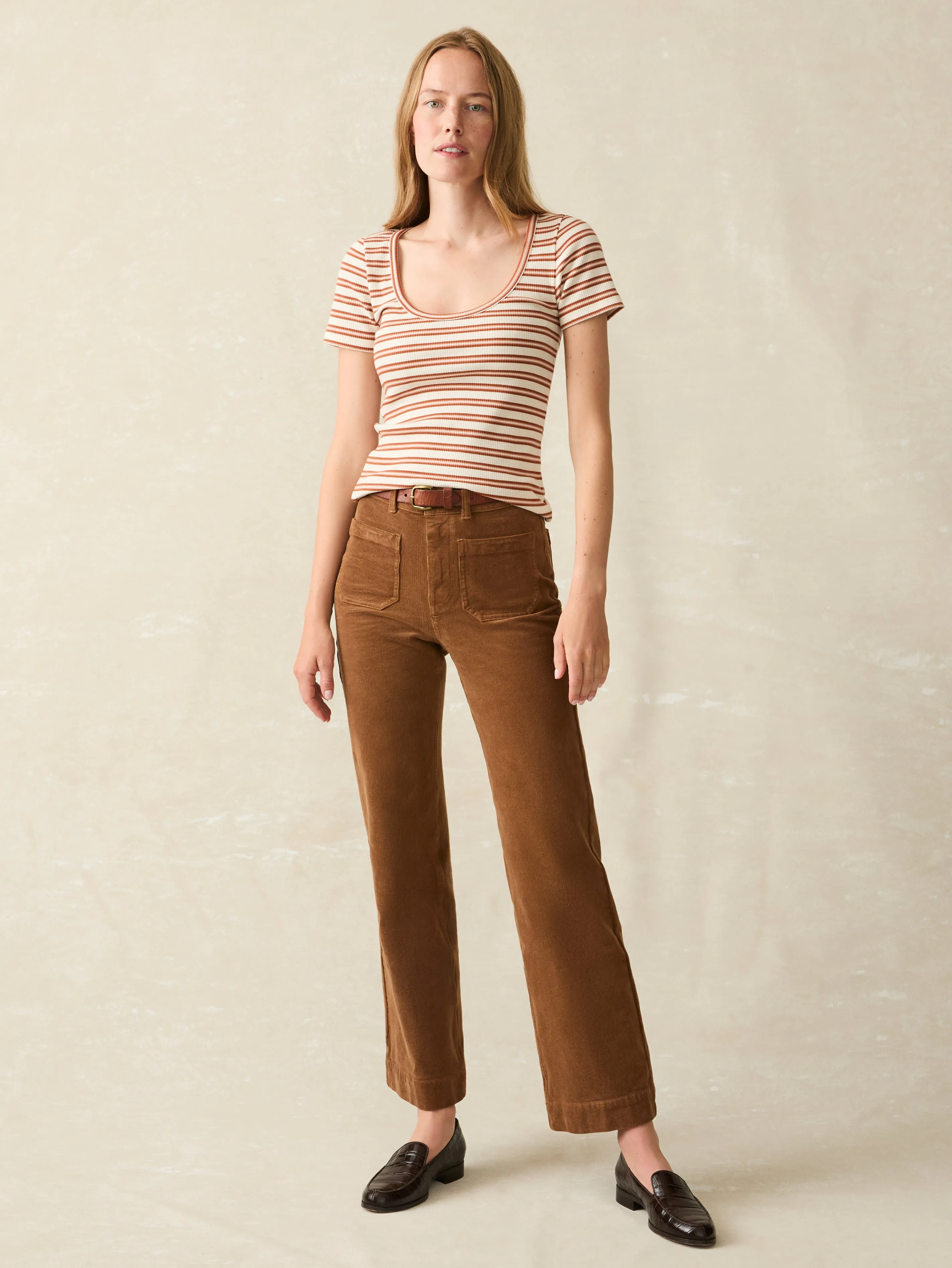 Softstretch Cord Patch Pocket Pant - Cord Brown sold by Faherty product image thumbnail 4