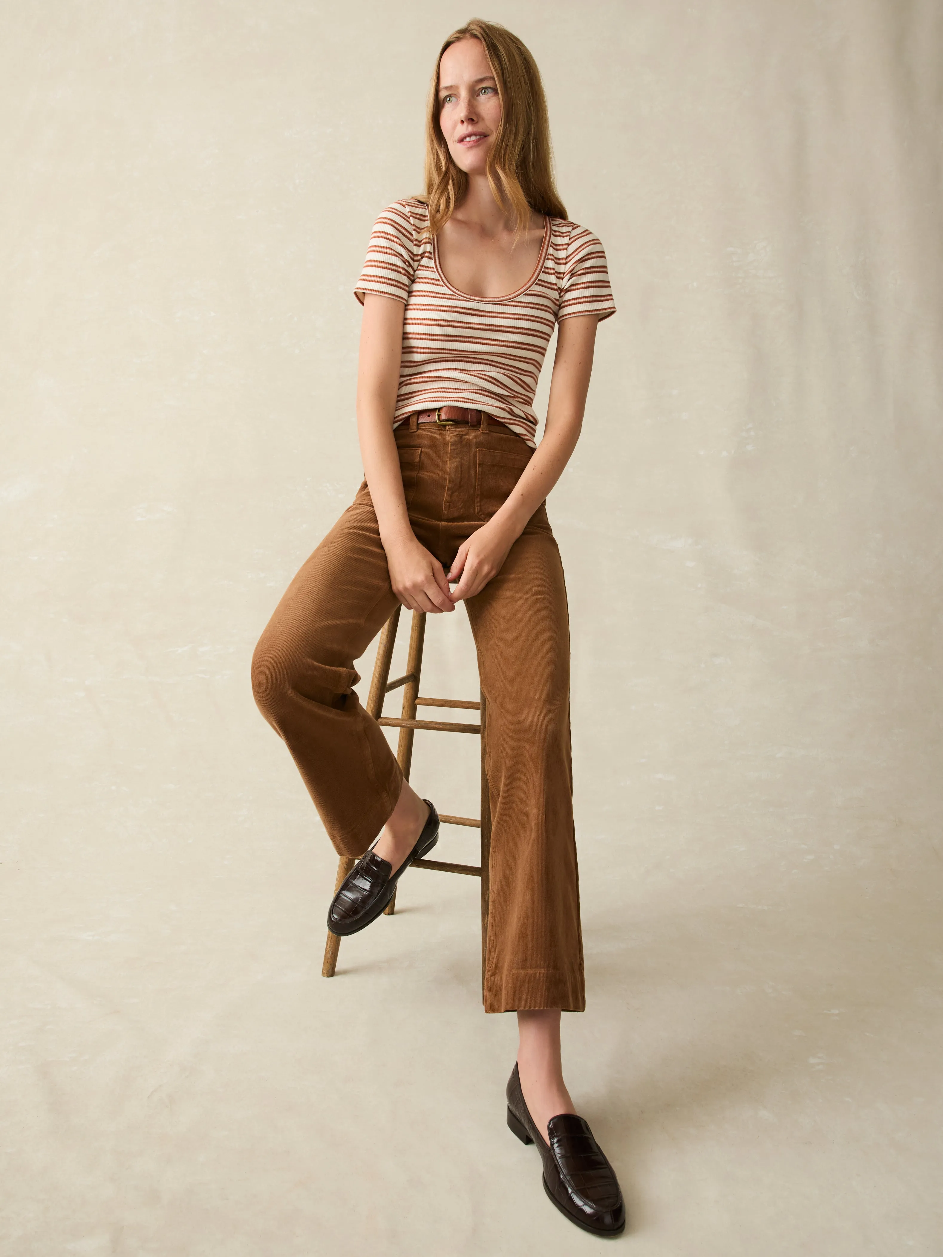 Softstretch Cord Patch Pocket Pant - Cord Brown sold by Faherty product image thumbnail 3