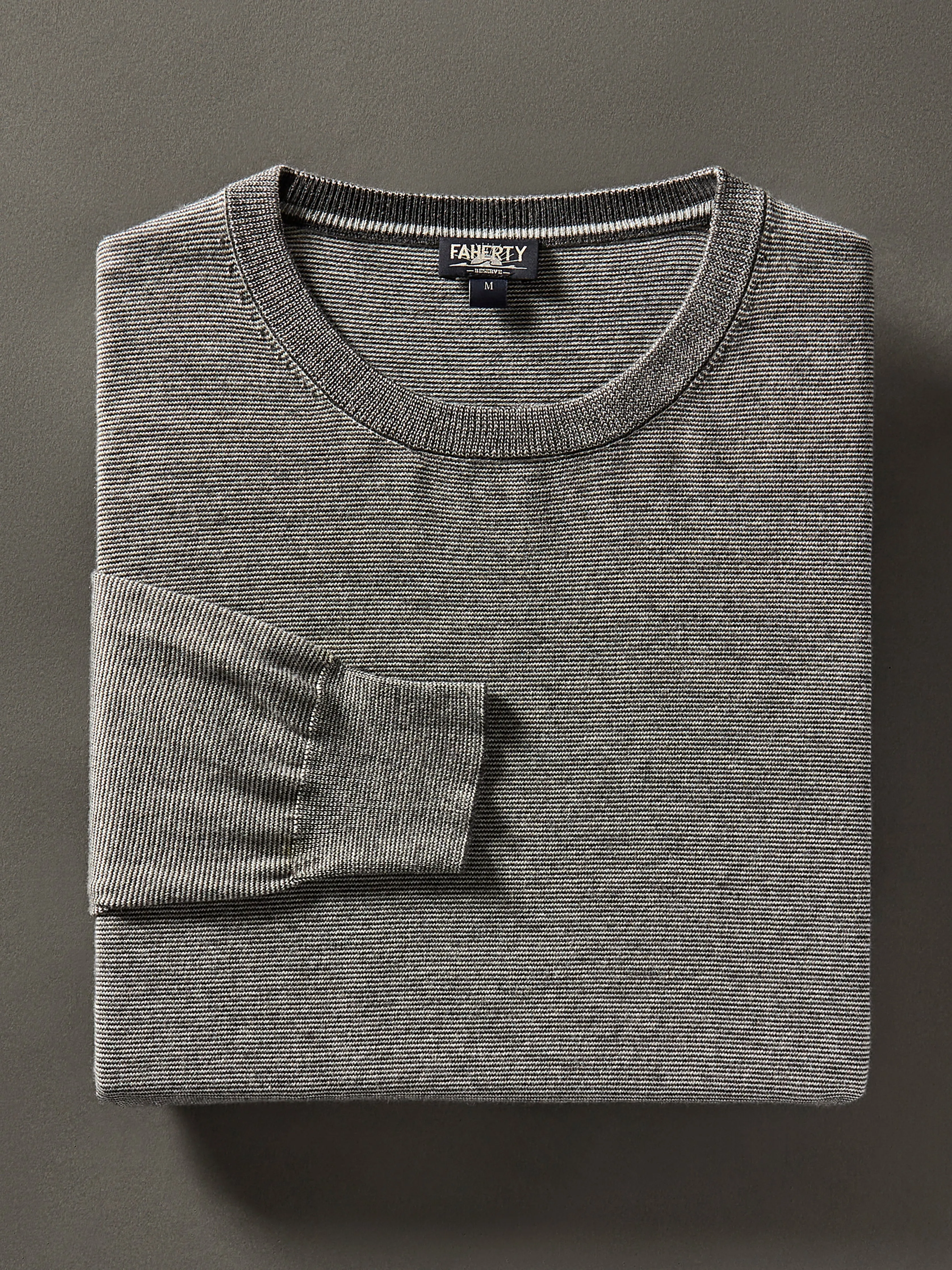 Movement™ Crewneck Sweater - Ivory Ash Feeder sold by Faherty