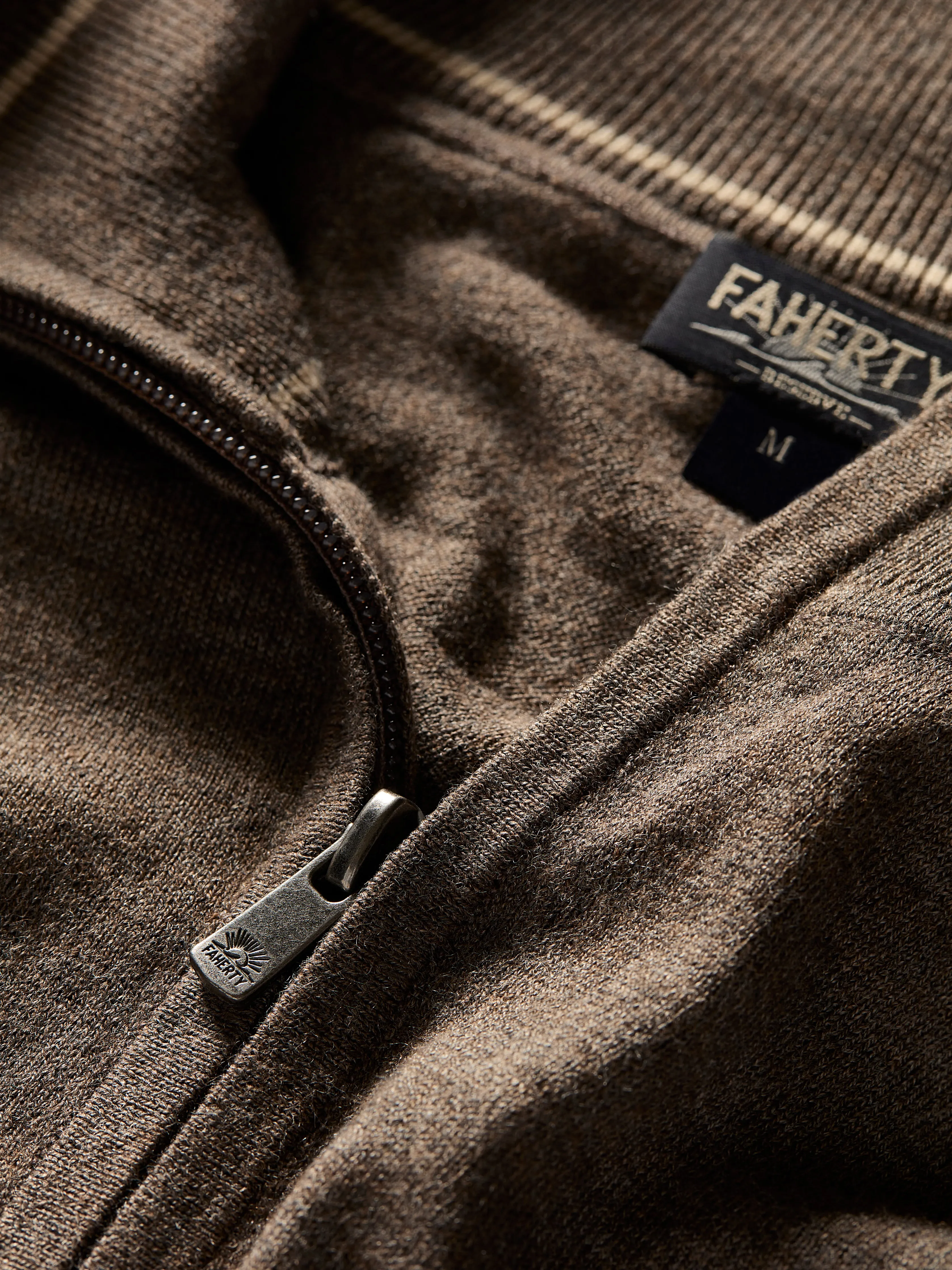 Movement™ Quarter Zip Sweater - Walnut Creek Heather sold by Faherty product image thumbnail 3