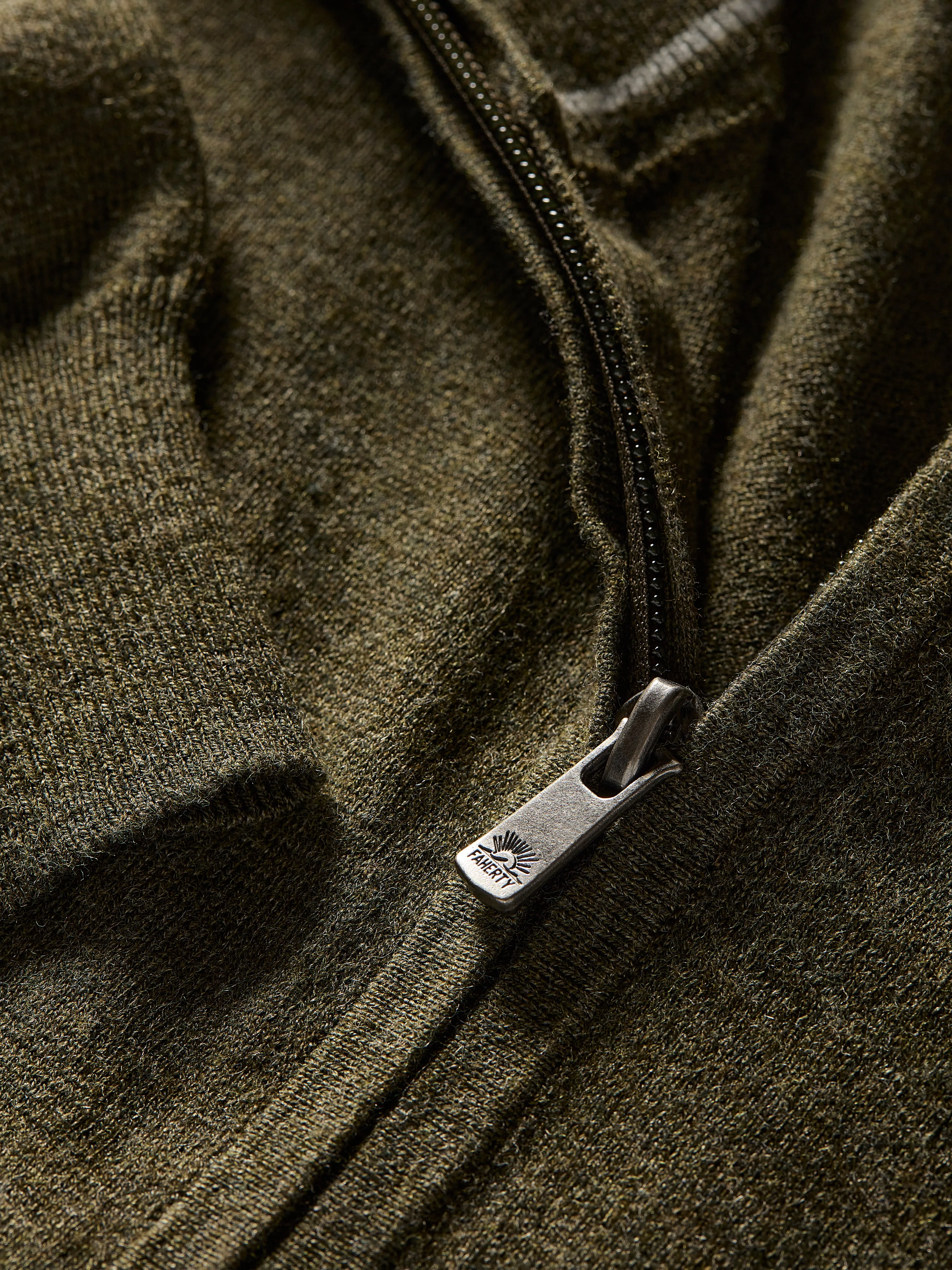 Movement™ Quarter Zip Sweater - Olive Ridge Heather sold by Faherty product image thumbnail 3