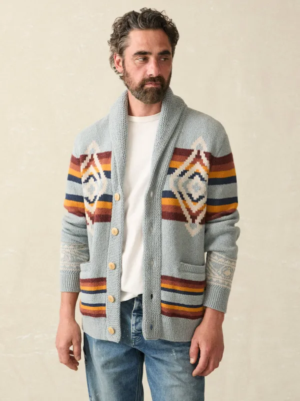 Steven Paul Judd Cardigan Sweater - Mountain River Ombre sold by Faherty