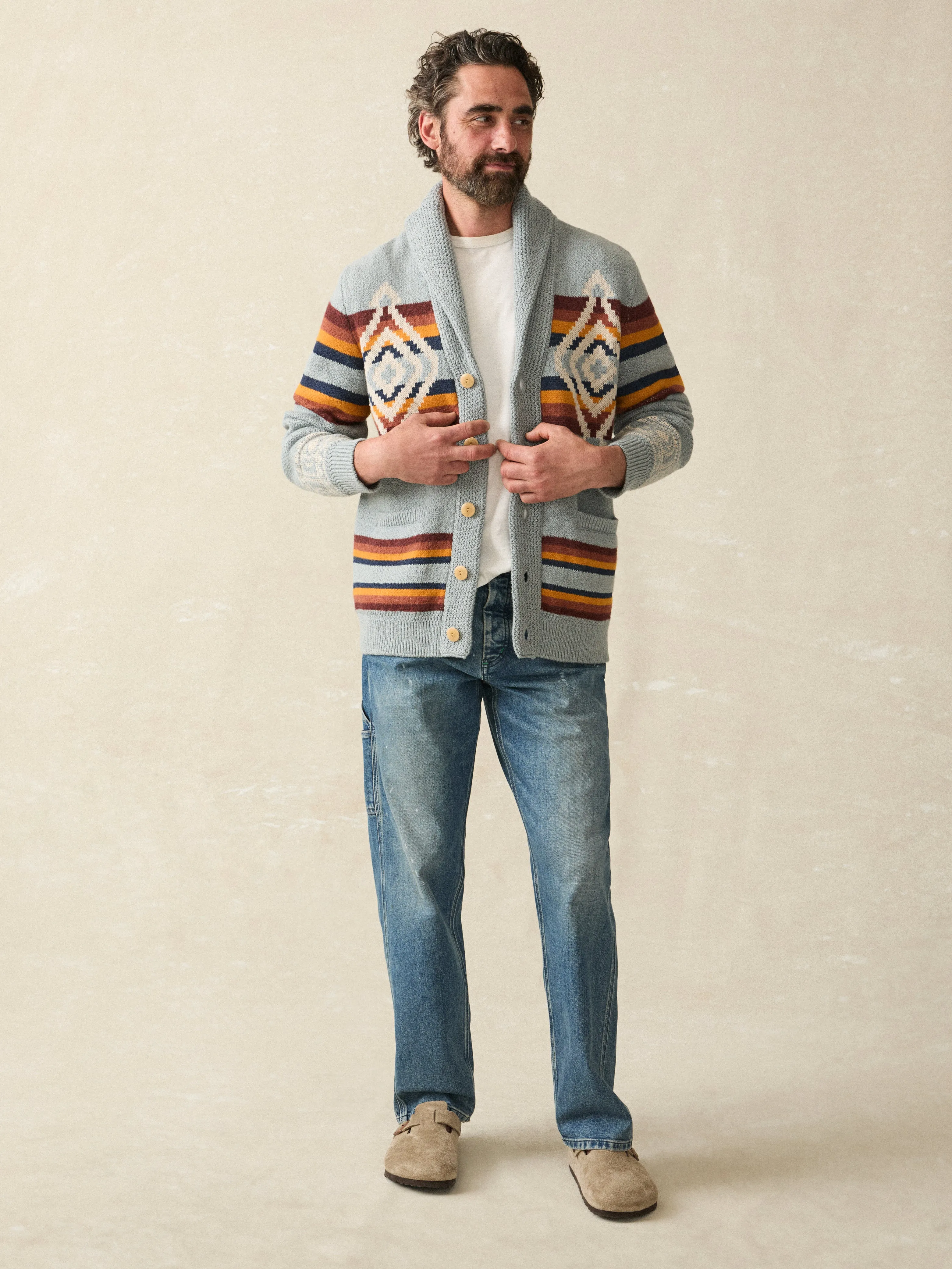 Steven Paul Judd Cardigan Sweater - Mountain River Ombre sold by Faherty product image thumbnail 5