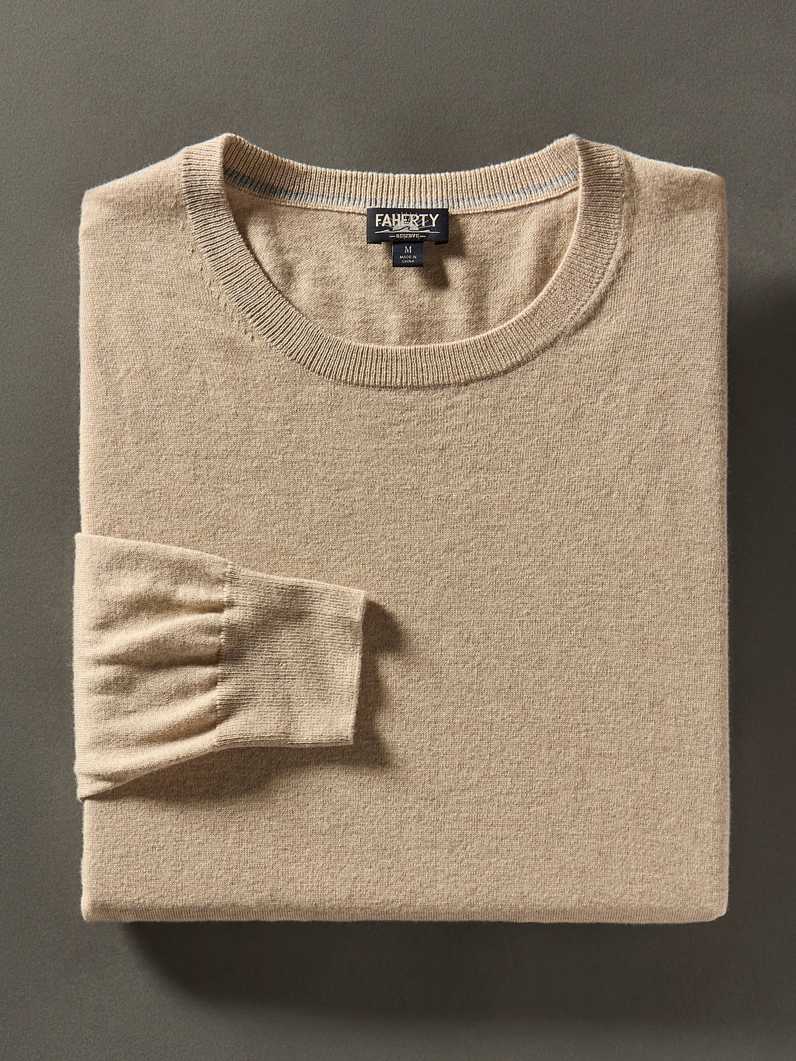Movement™ Crewneck Sweater (Tall) - Soft Dune Heather sold by Faherty