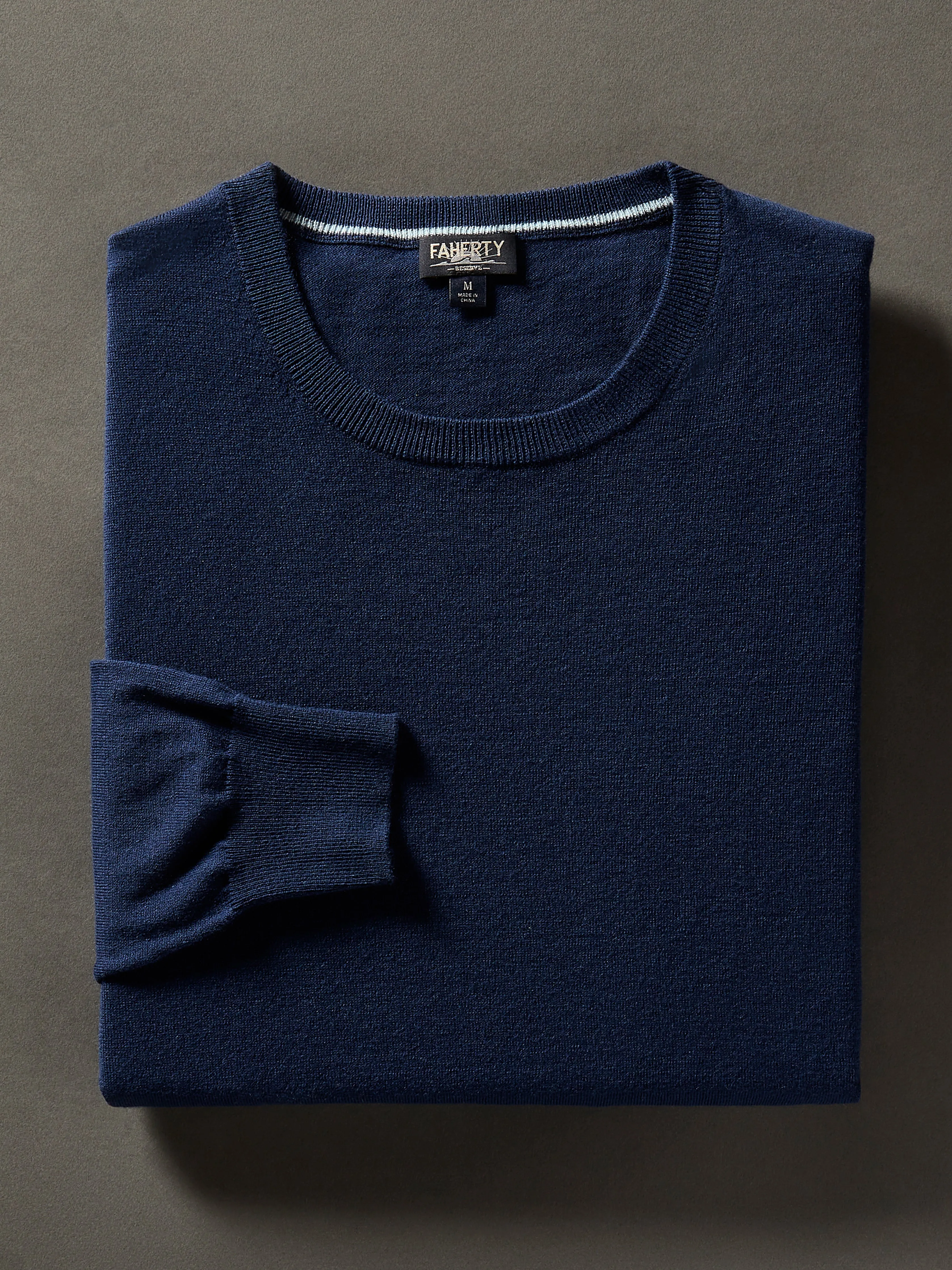 Movement™ Crewneck Sweater (Tall) - Marine Navy Heather sold by Faherty