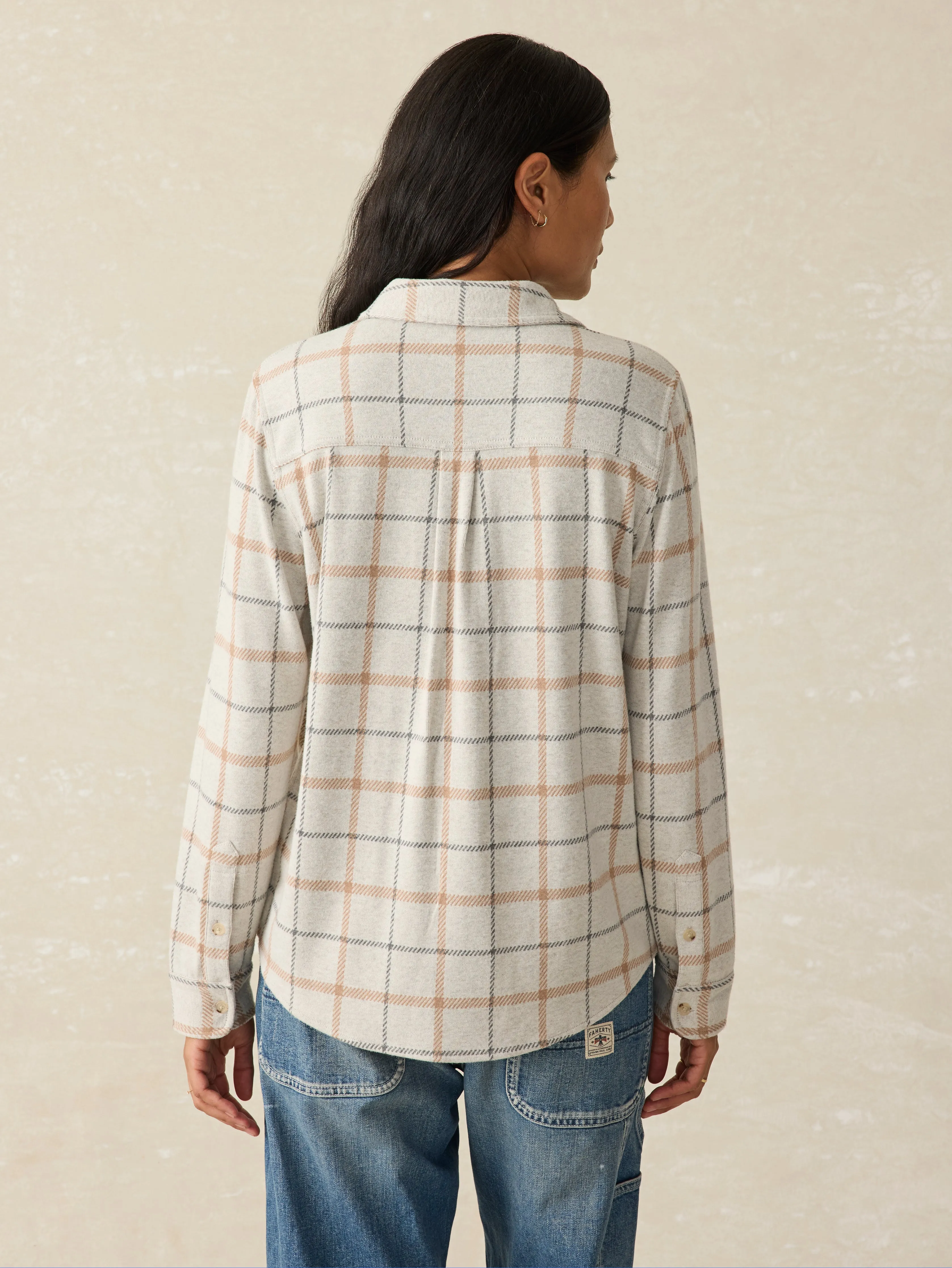 Legend™ Classic Sweater Shirt - Open Tundra Windowpane sold by Faherty product image thumbnail 5