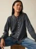 Lily Blouse - Washed Black sold by Faherty