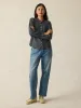 Lily Blouse - Washed Black sold by Faherty
