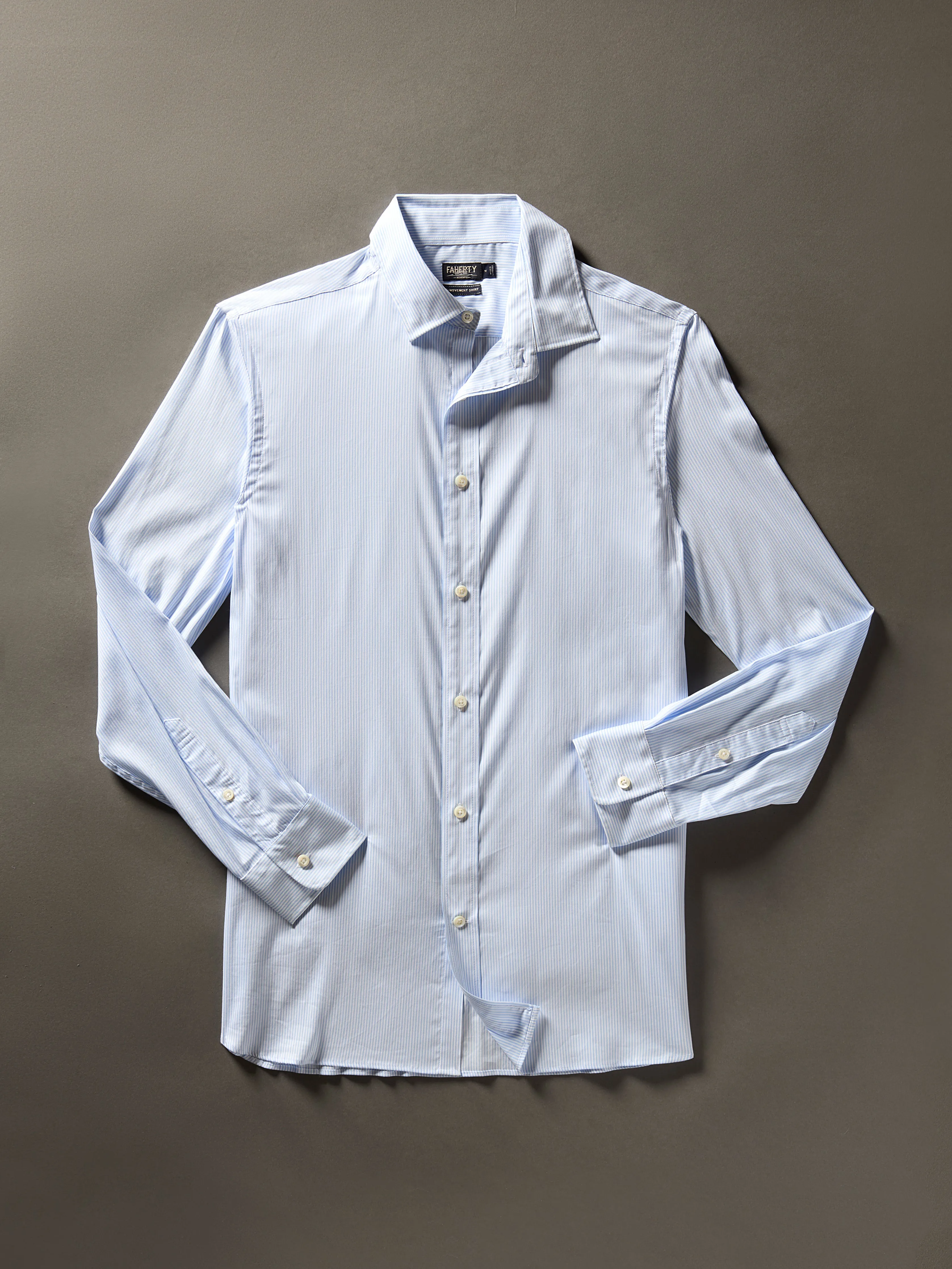 Movement™ Shirt - Blue White Stripe sold by Faherty product image thumbnail 3