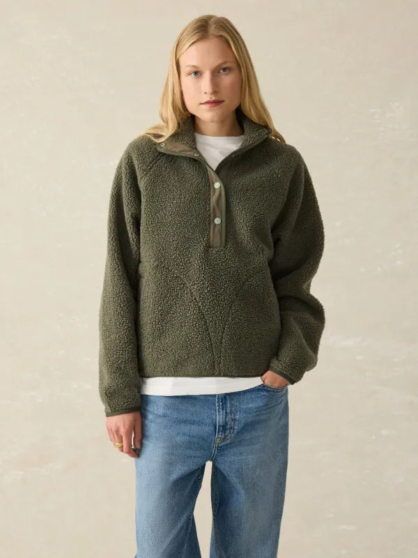 Fireside Fleece Popover - Beetle sold by Faherty