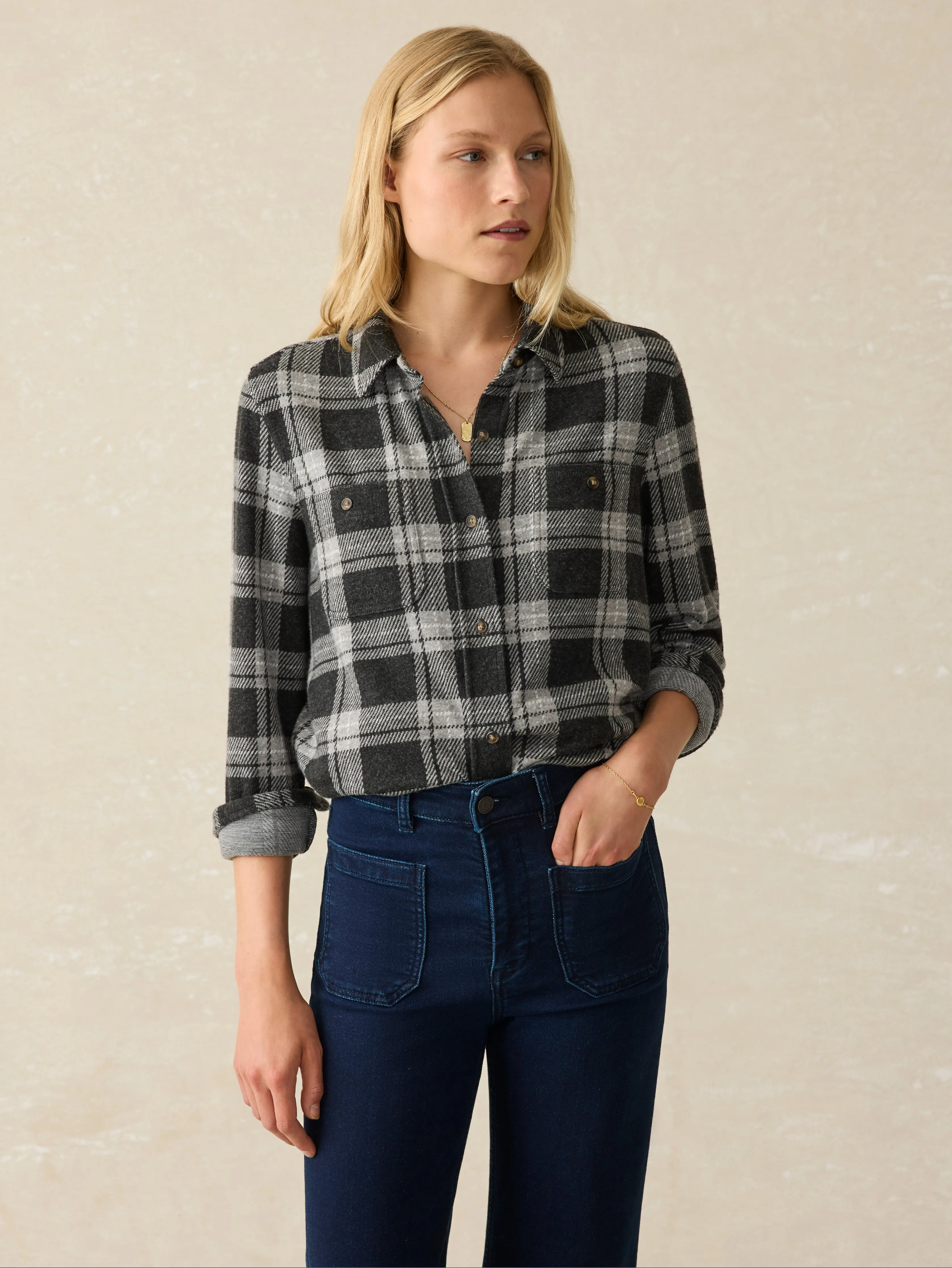 Legend™ Sweater Shirt - Ashby Plaid sold by Faherty