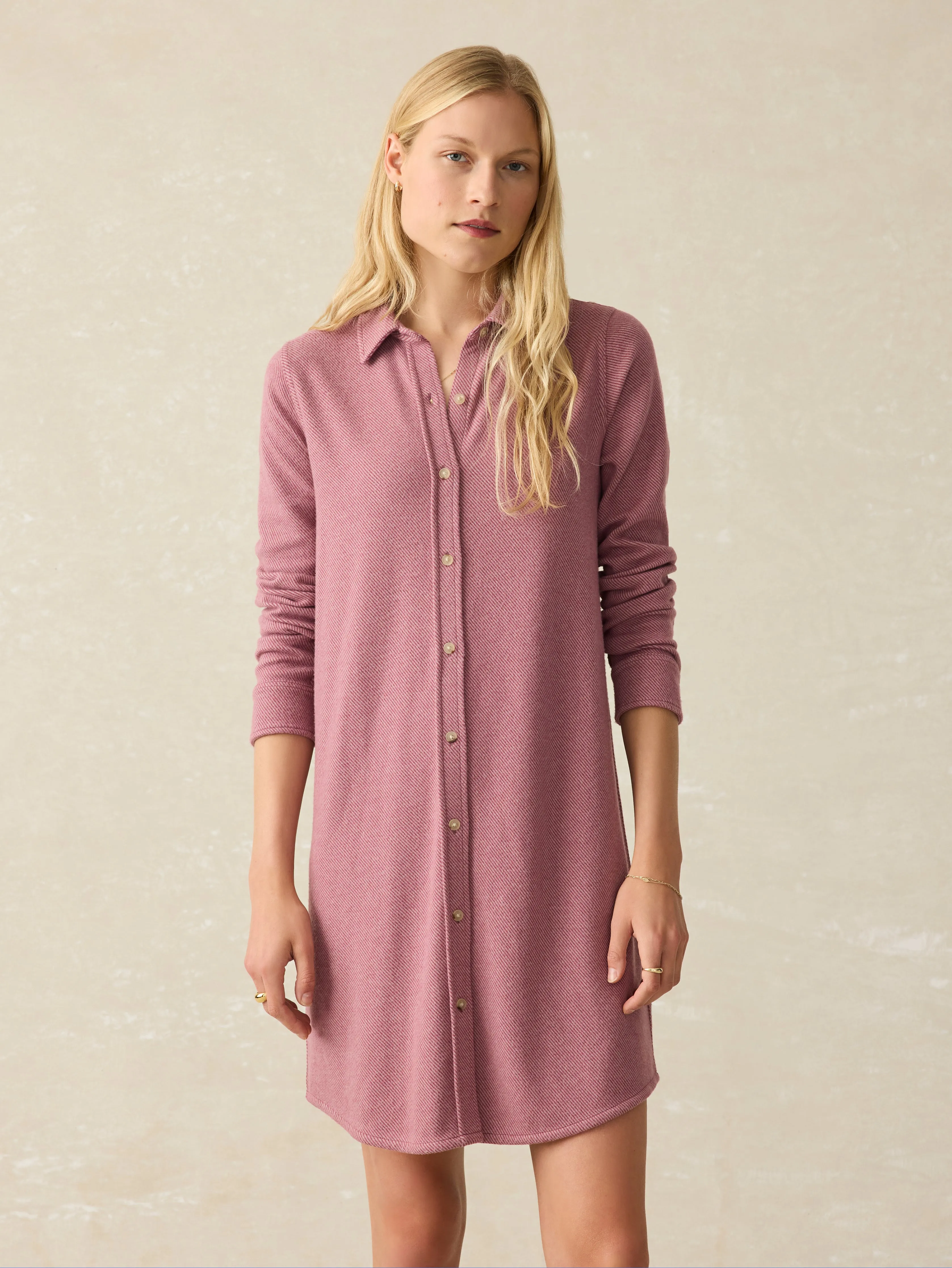 Legend™ Sweater Dress - Rose Twill sold by Faherty