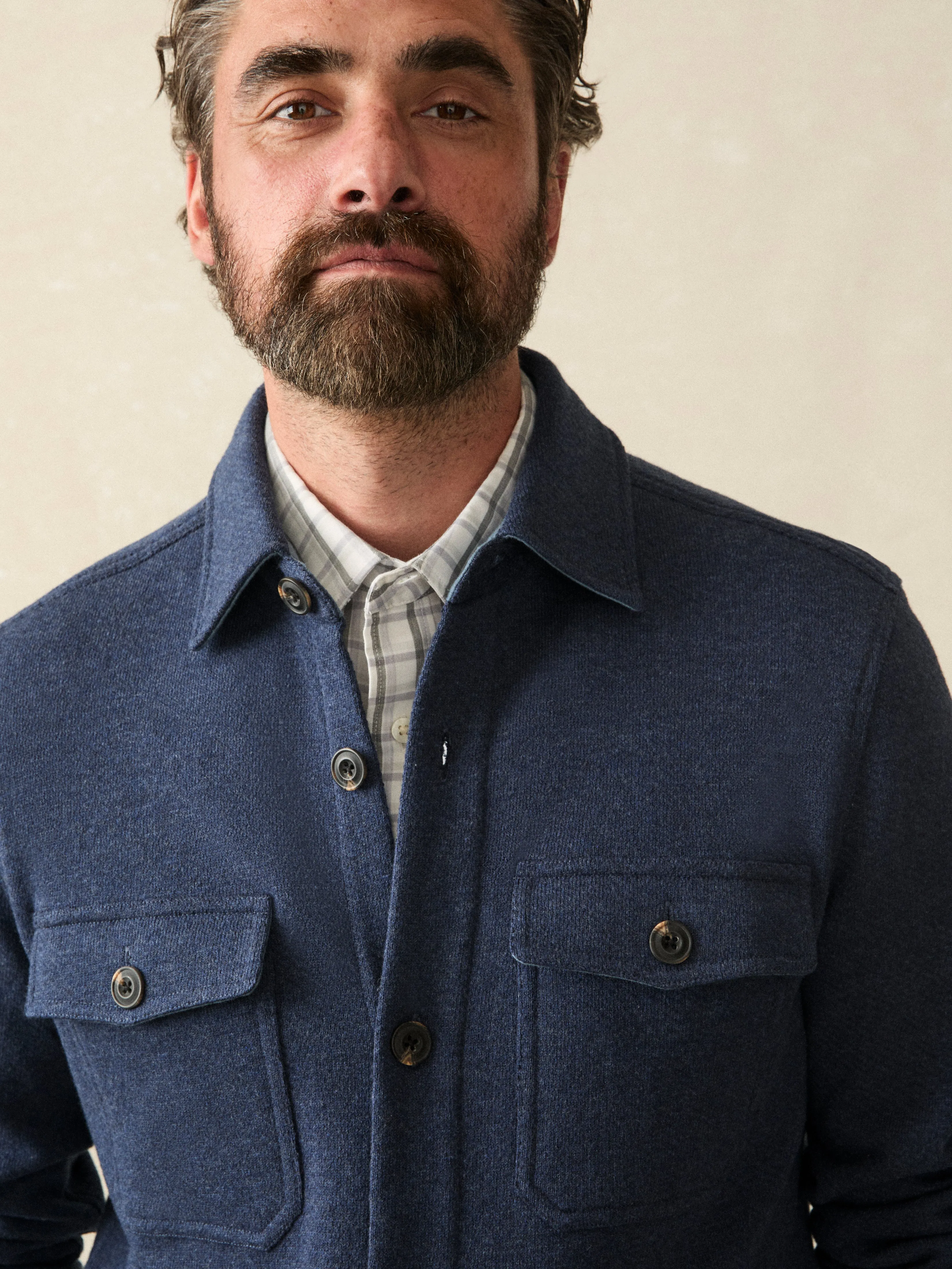 Inlet Knit CPO - Navy Night Melange sold by Faherty product image thumbnail 2