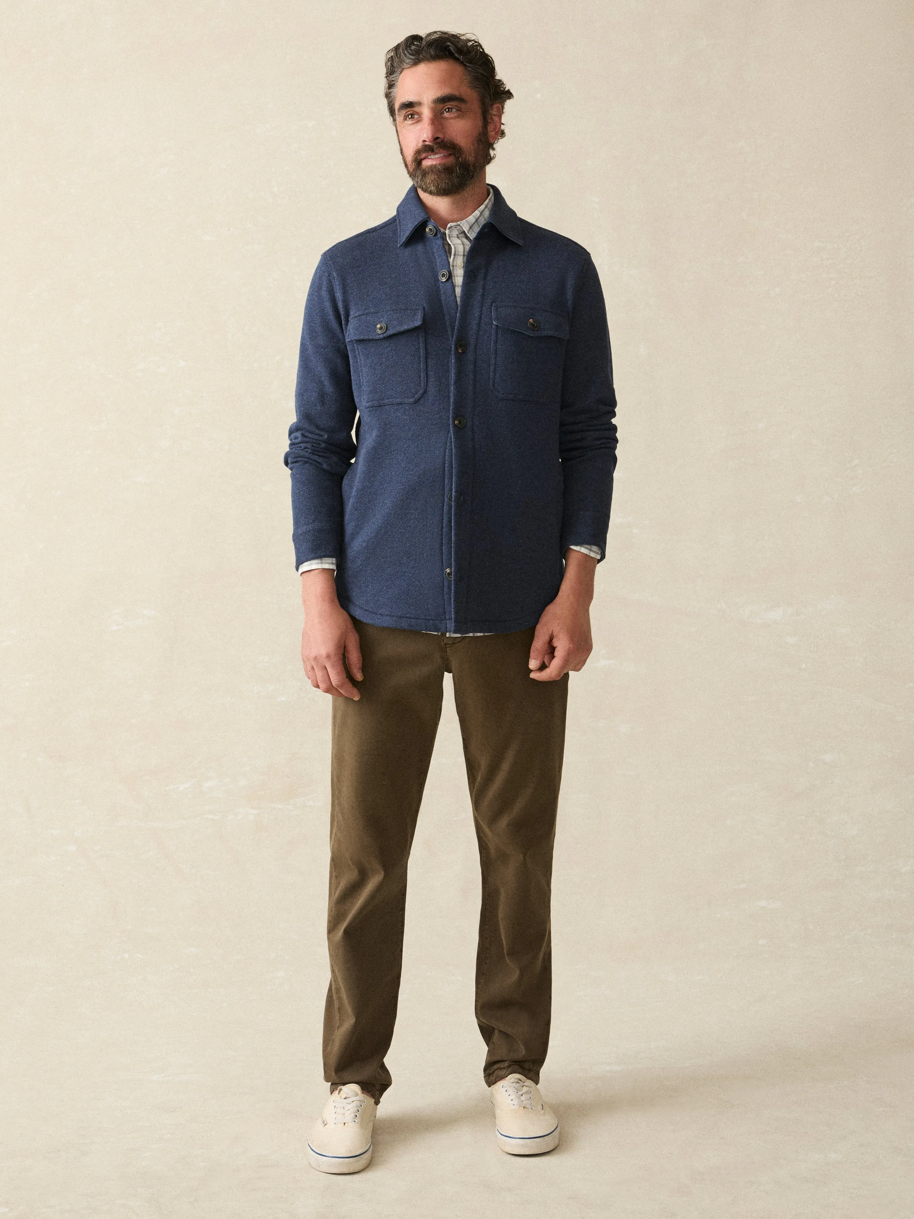 Inlet Knit CPO - Navy Night Melange sold by Faherty product image thumbnail 4