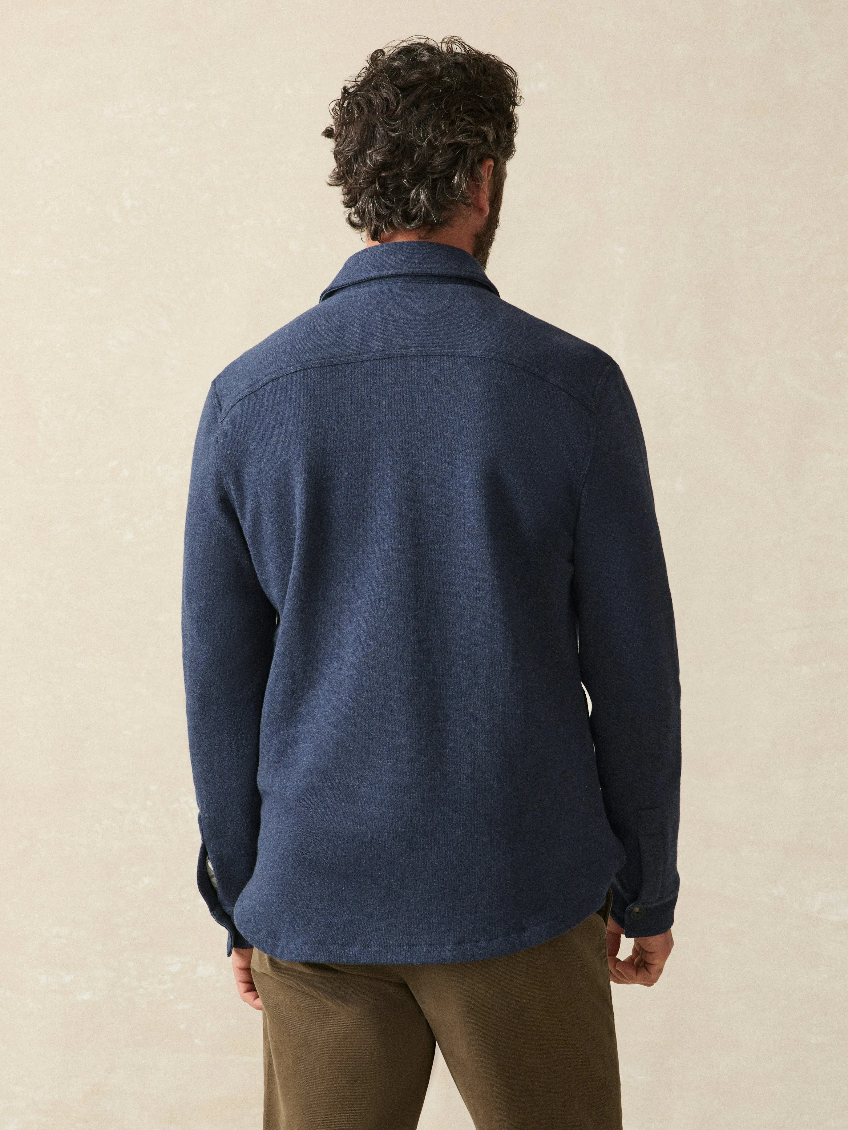 Inlet Knit CPO - Navy Night Melange sold by Faherty product image thumbnail 5